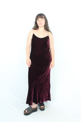 Asceno - Burgundy Velvet Dress
