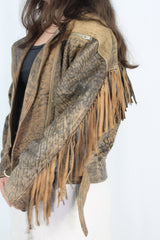 Vintage Leather Fringe Jacket