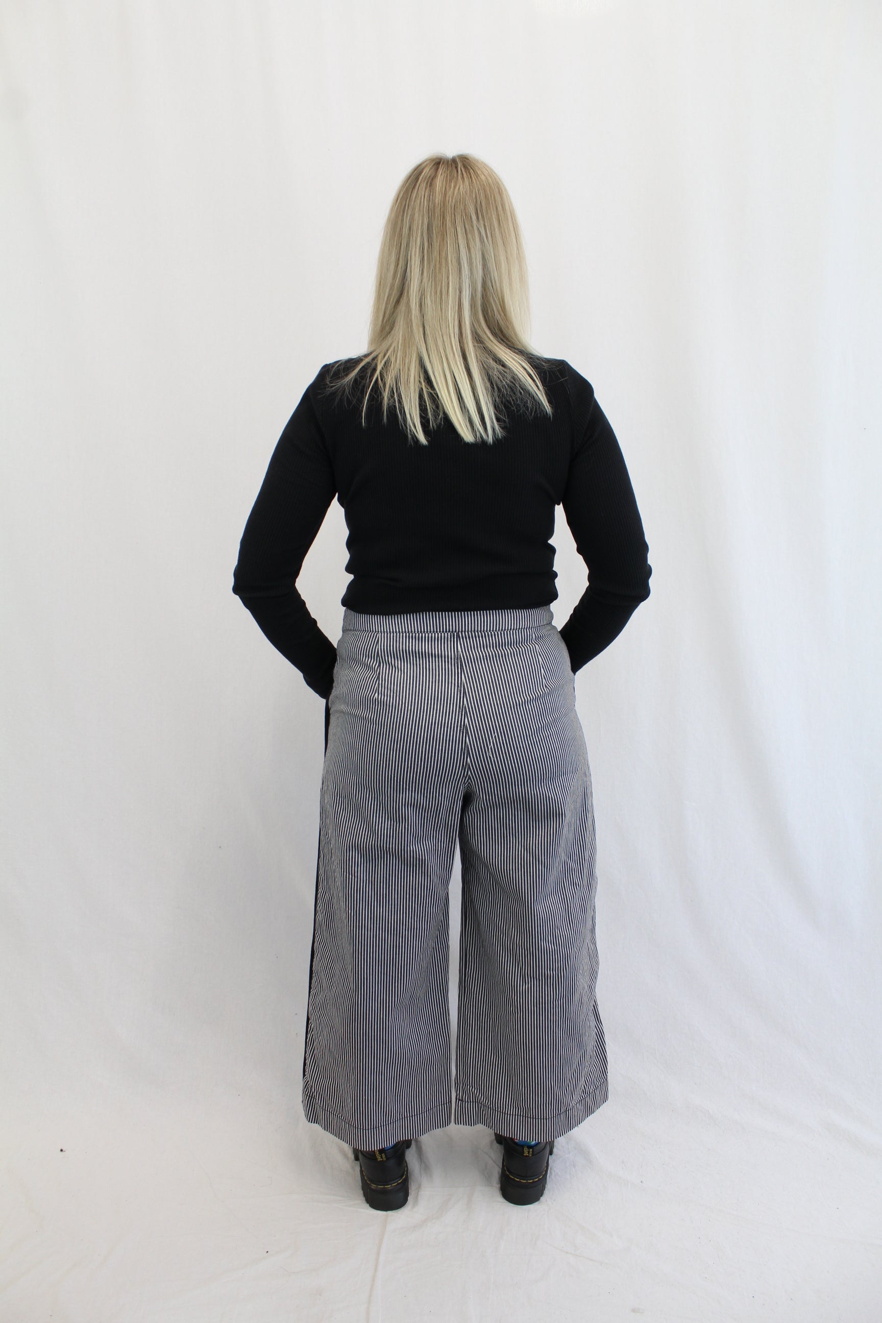 NYNE - Striped Wide Leg Jean