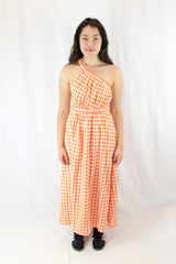 Pearl & Sea - Plaid Cut-Out Dress