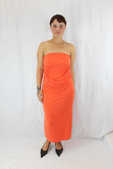 Pairs Georgia - Strapless Draped Midi Dress