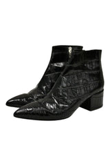 Sergio Rossi - Pointed Croc Ankle Boots