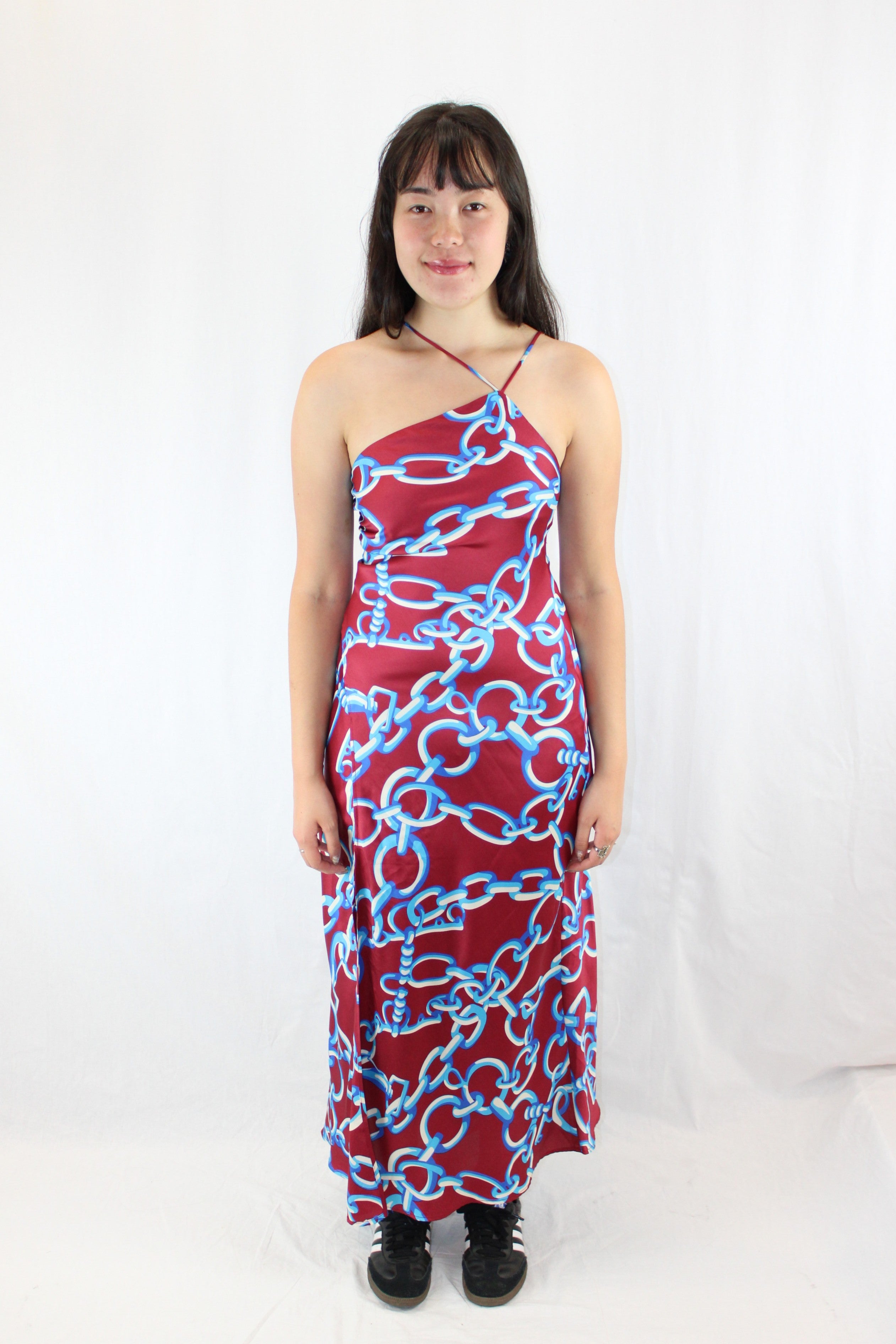 Zara - NWT Satin Chain Print Midi Dress