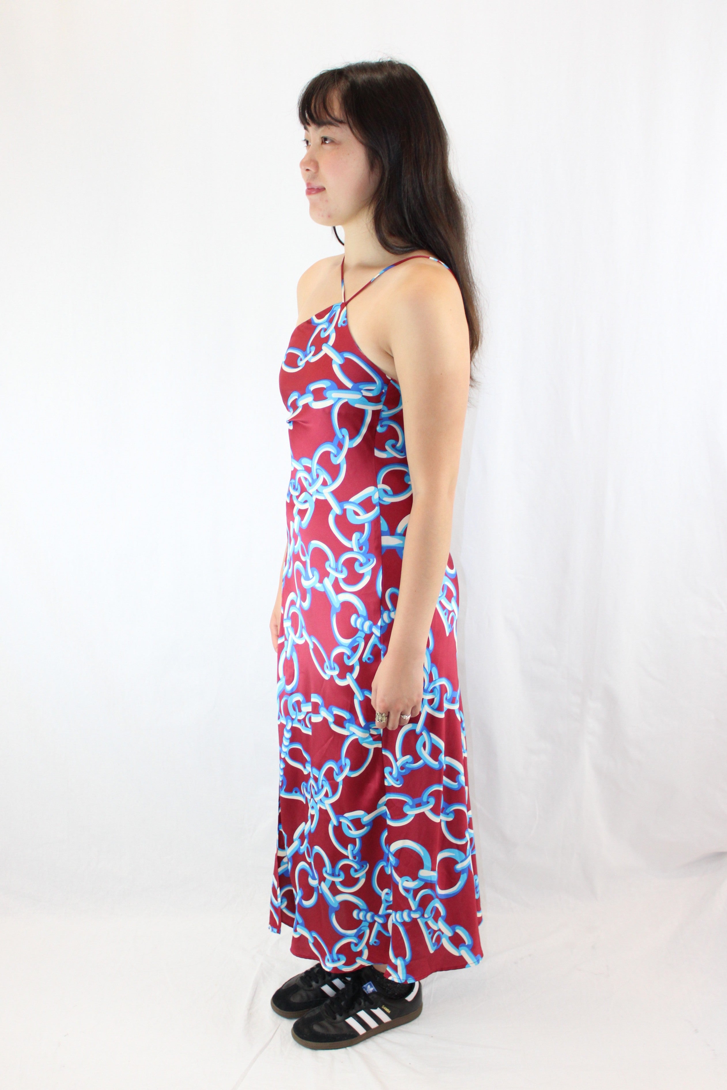 Zara - NWT Satin Chain Print Midi Dress