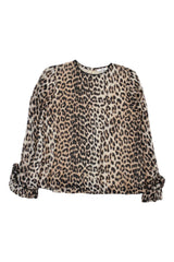 Ganni - Leopard Chiffon Blouse