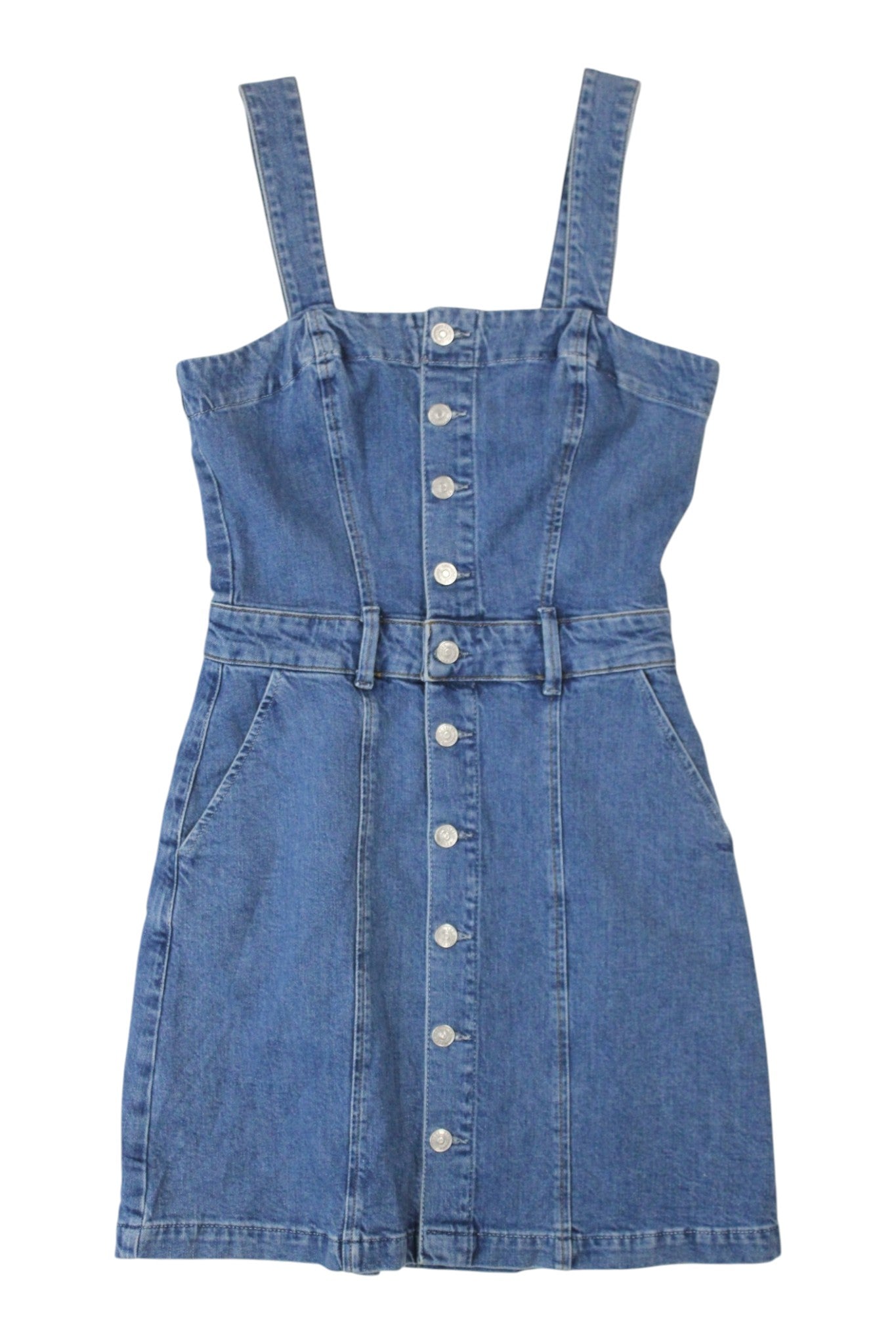 Paige - Denim Pinafore Dress