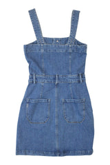Paige - Denim Pinafore Dress
