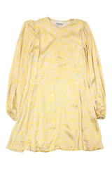 Ganni - Printed Satin Mini Dress