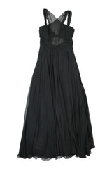 Layered Chiffon Evening Gown