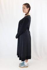 Paula Ryan - Side Stripe A-Line Tab Dress