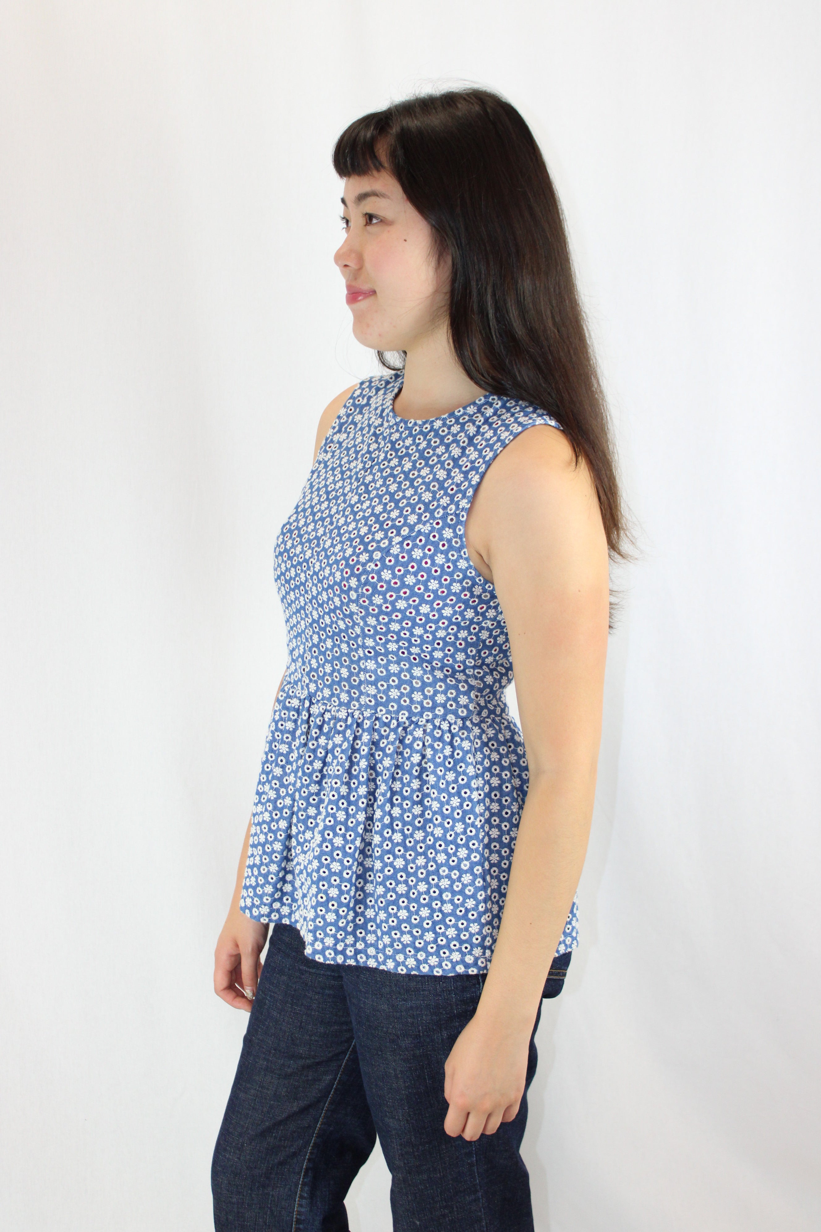 Ruby - Broderie Peplum Top