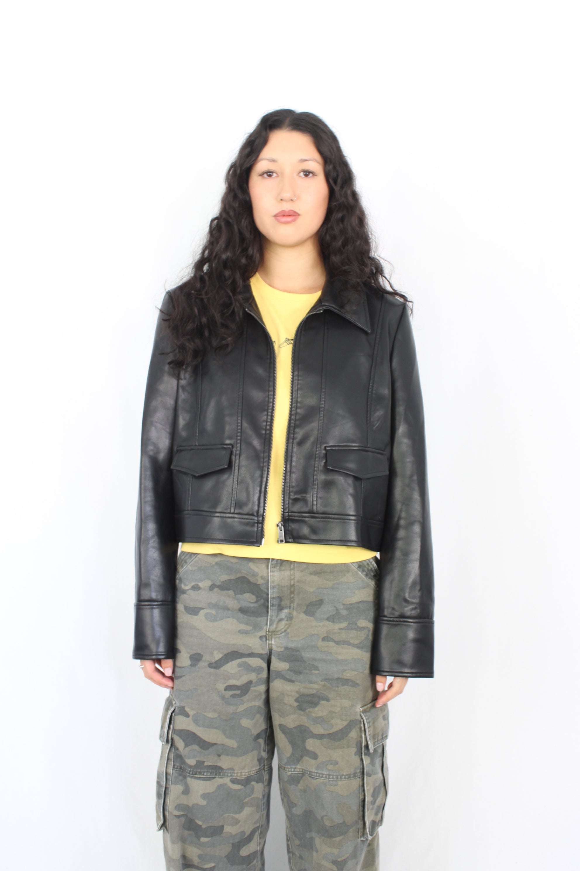 Kookai - Pleather Boxy Jacket