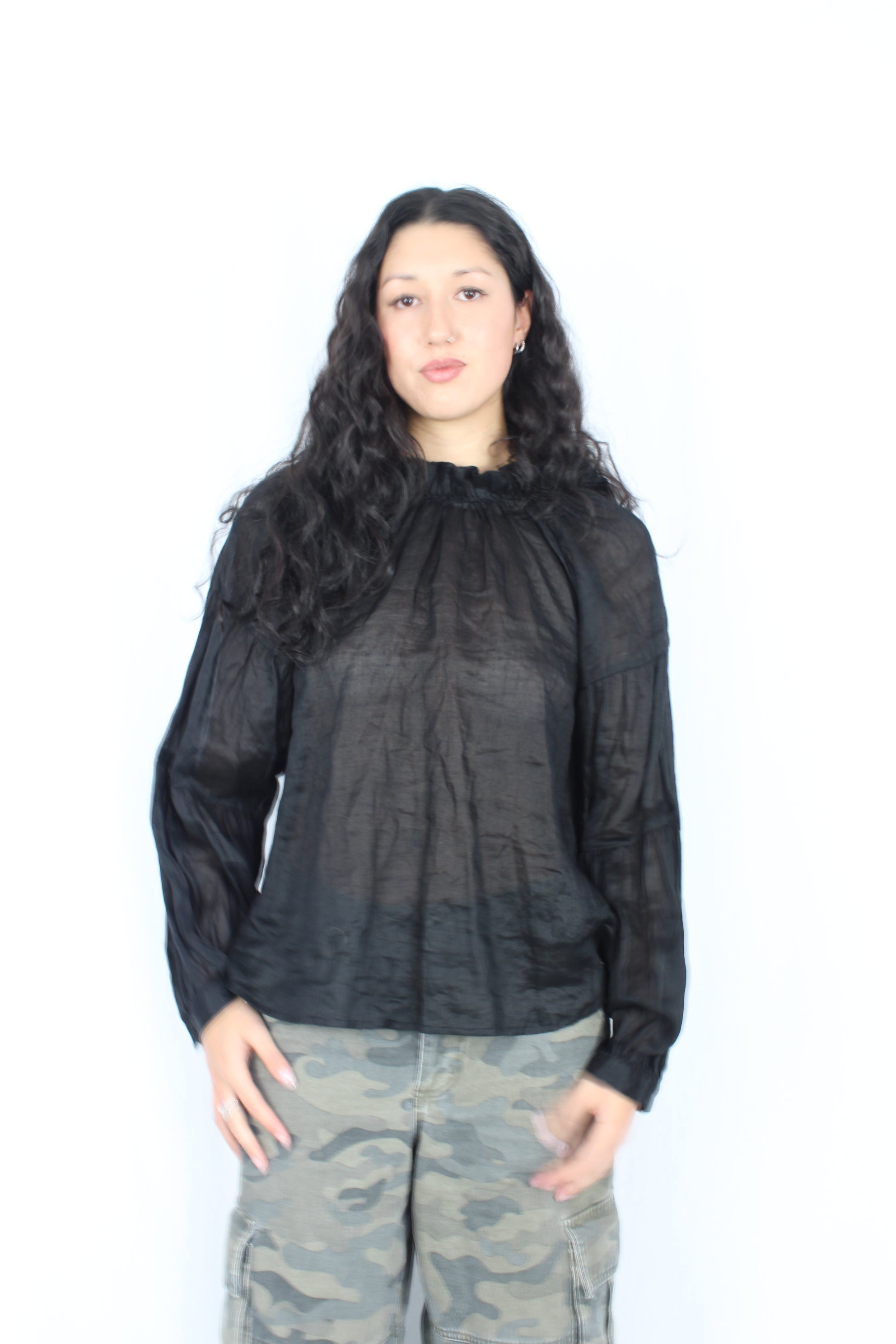 Ruby - Sheer Ruffle Blouse