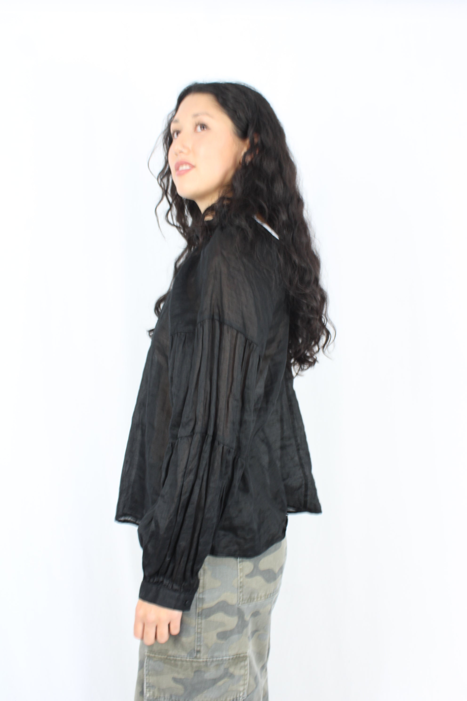 Ruby - Sheer Ruffle Blouse