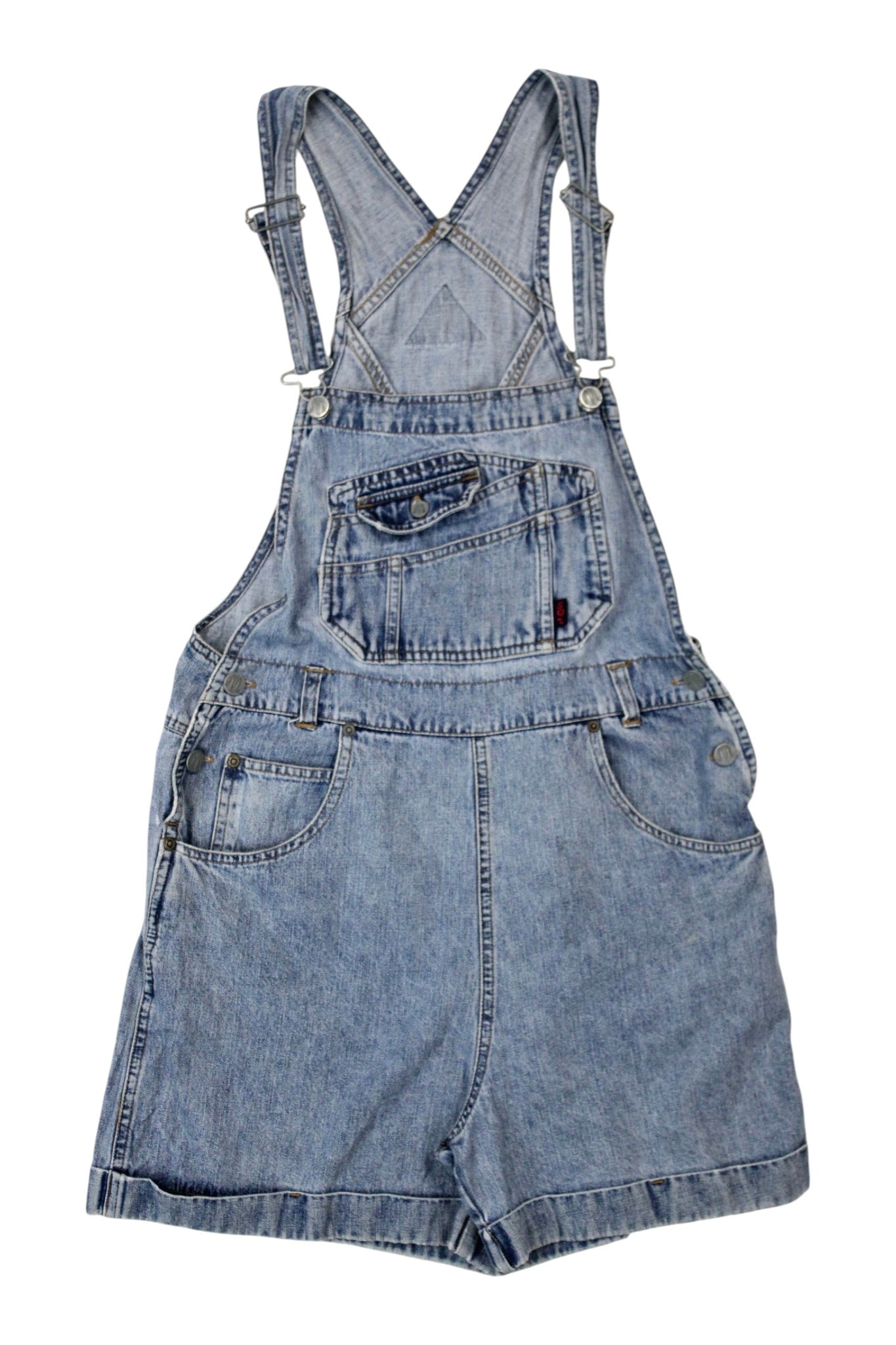 Squeeze - Cuffed Denim Overalls