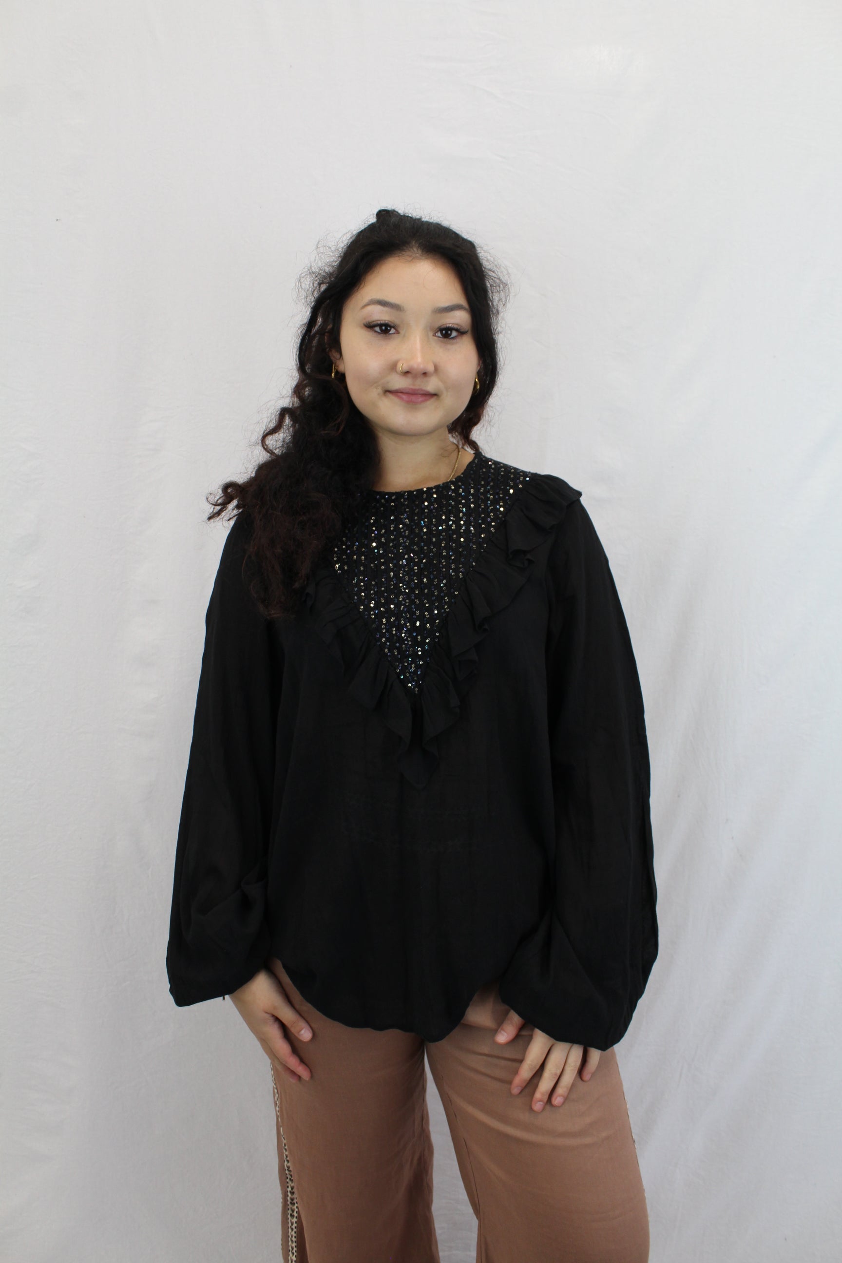 Essential Antwerp - Ruffle Neck Blouse
