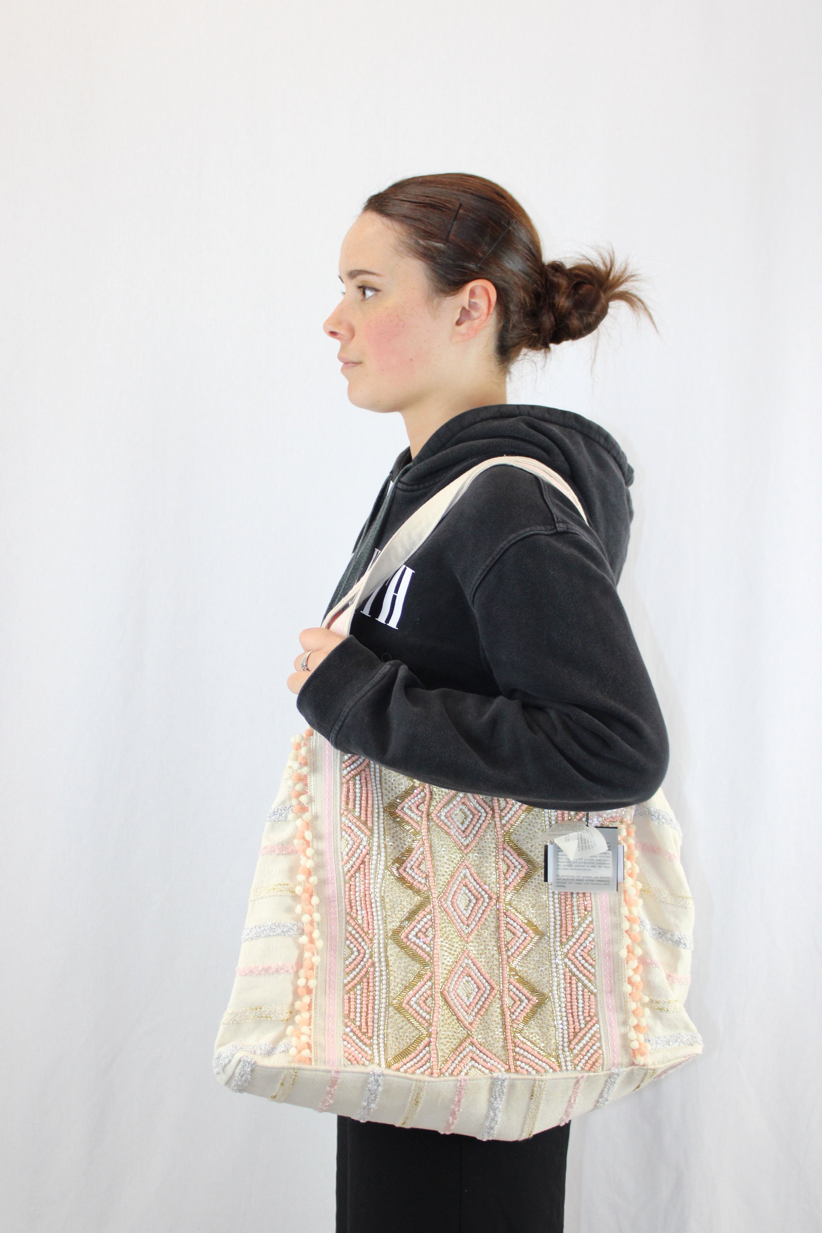 America & Beyond - NWT Beaded Tote