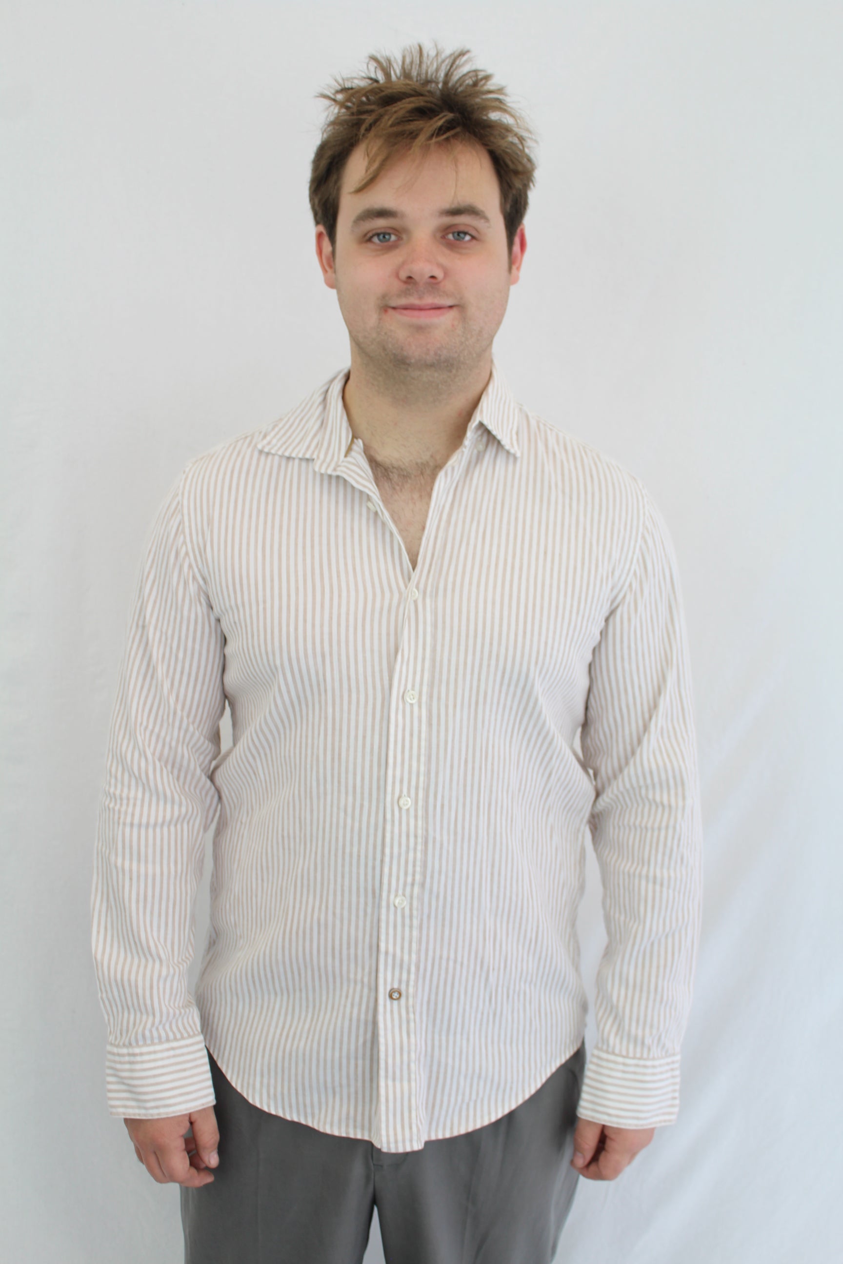 Hugo Boss - Striped Linen Button Up