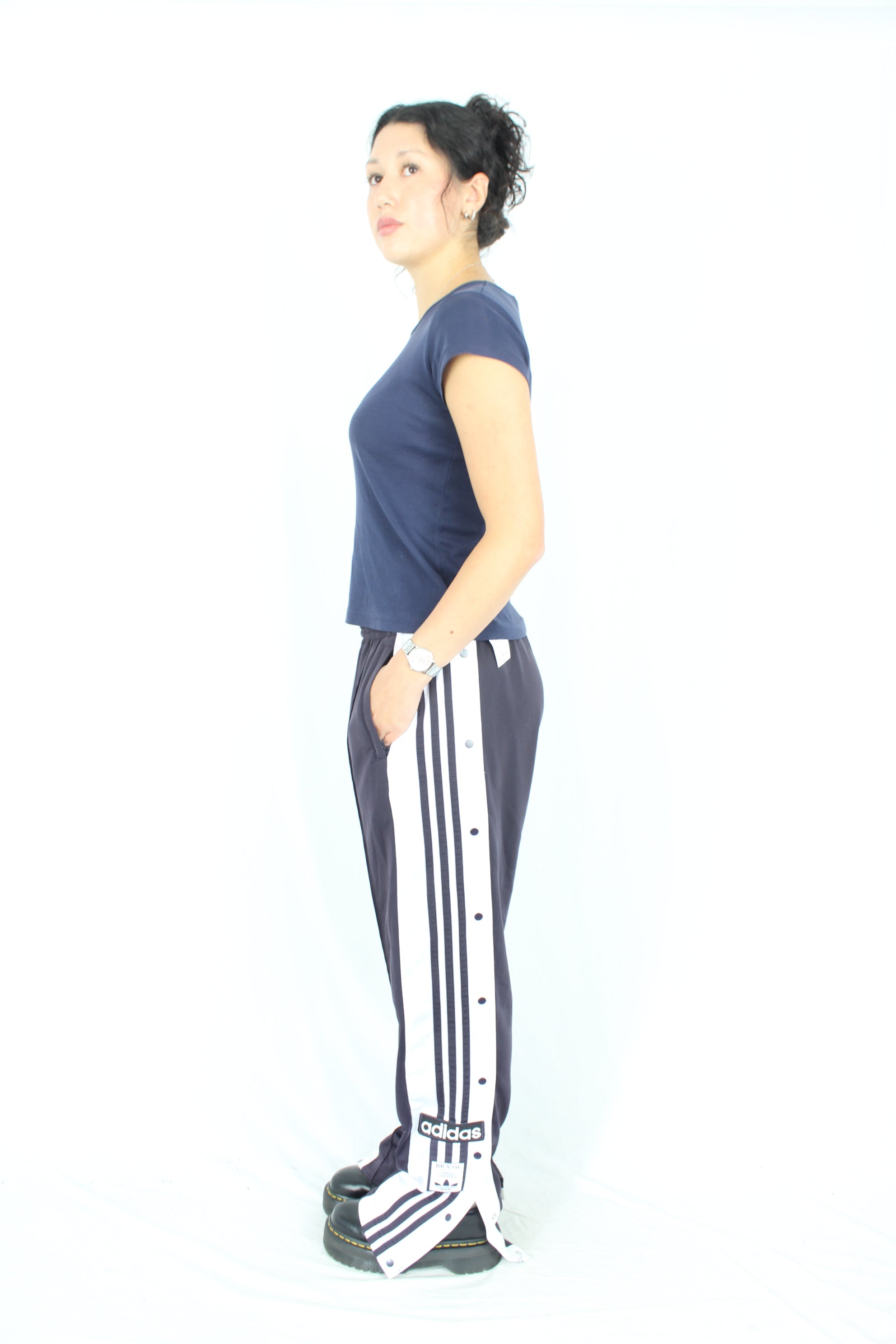 Adidas - Navy Snap Pants