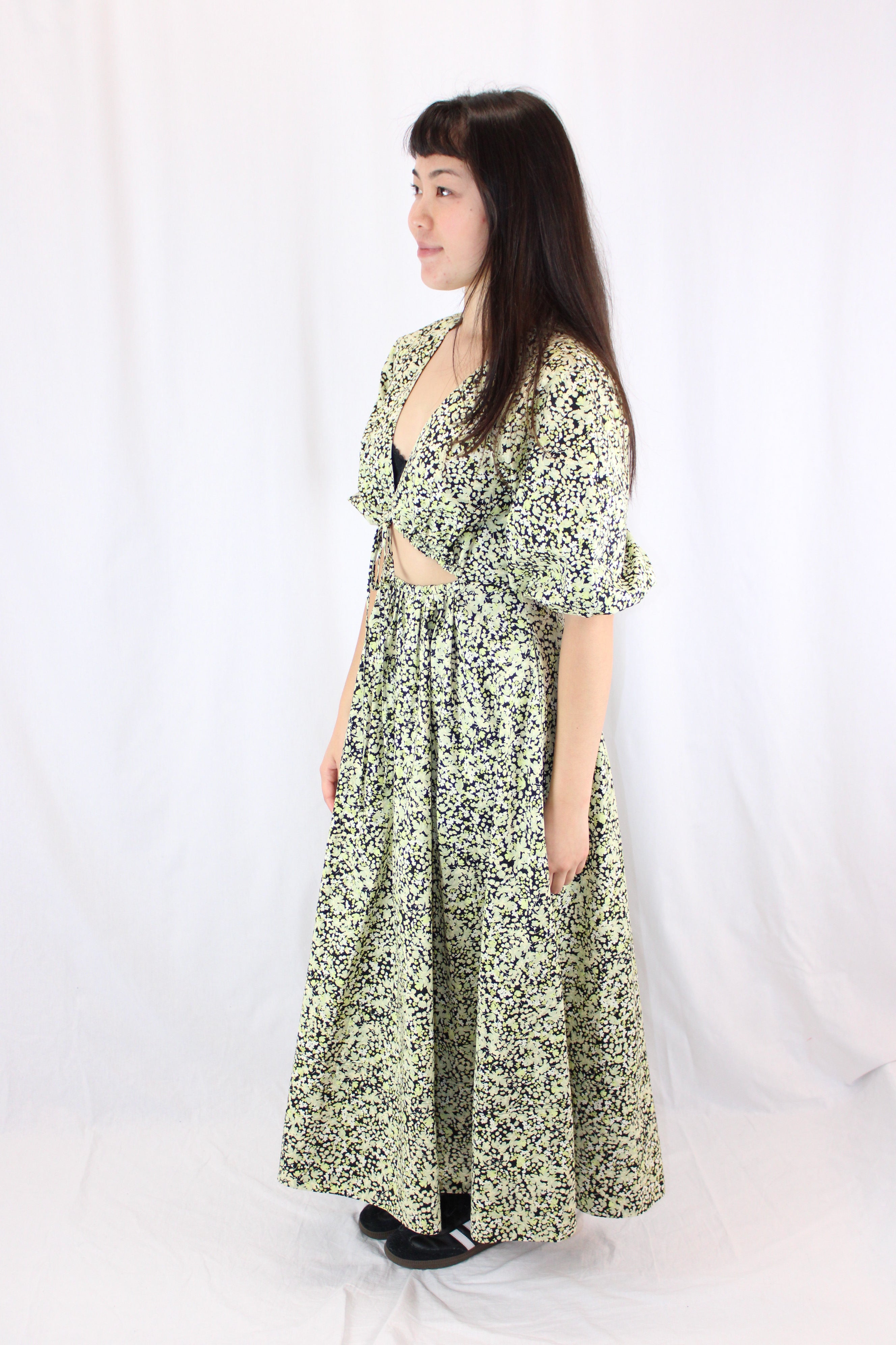 Shona Joy - Tracey Short Sleeve Cut Out Midi Dress