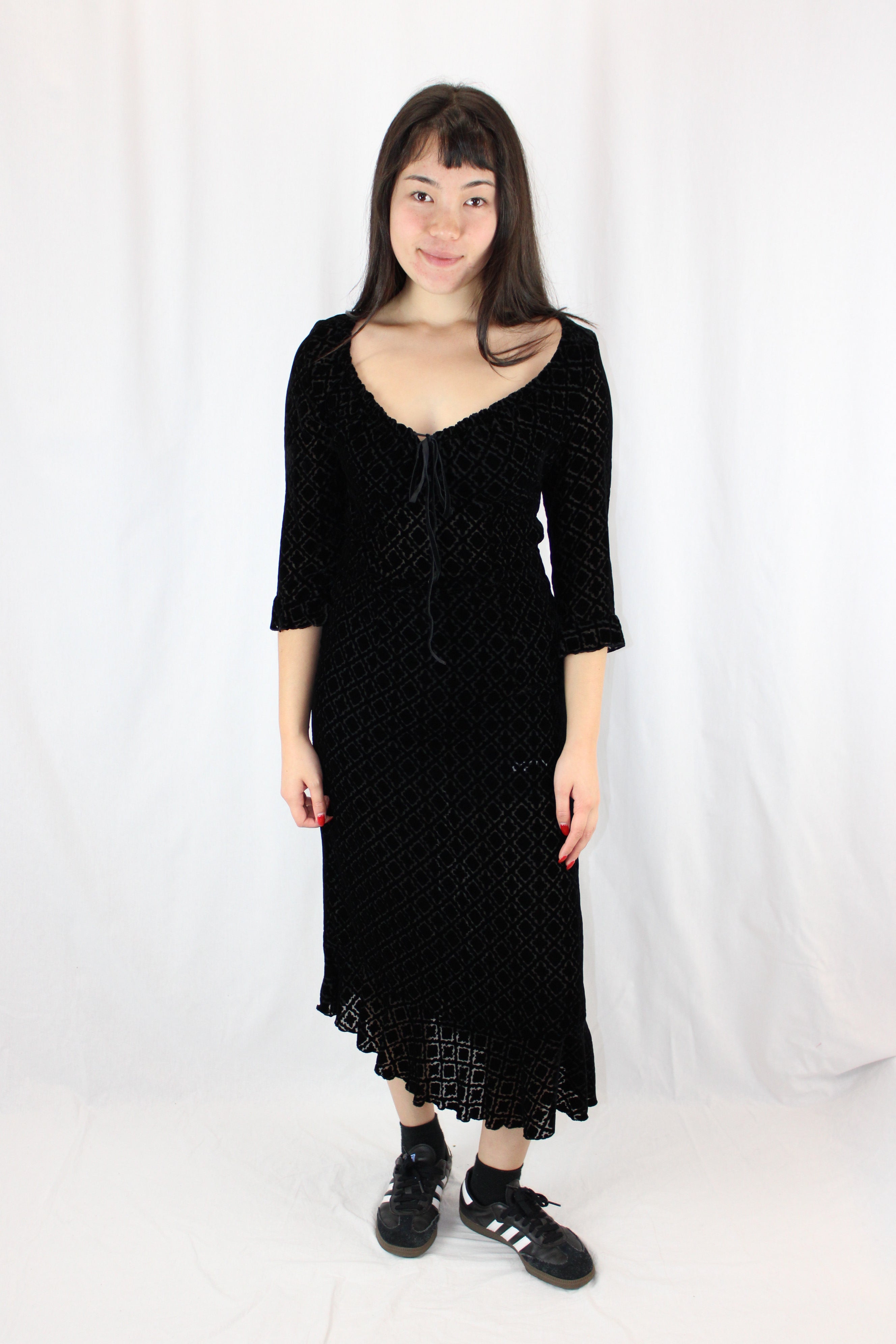 Maestro - Silk Velvet Midi Dress