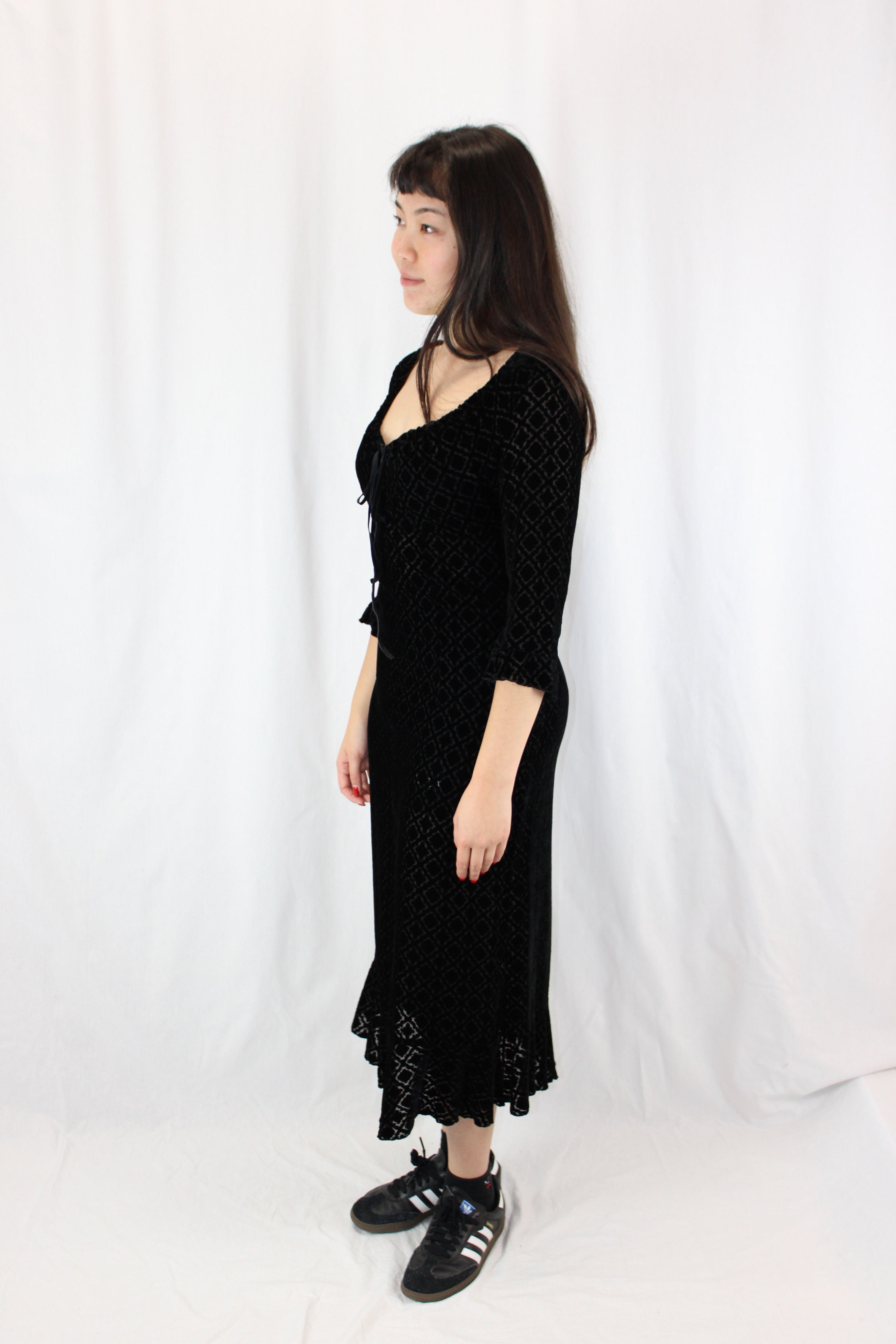 Maestro - Silk Velvet Midi Dress