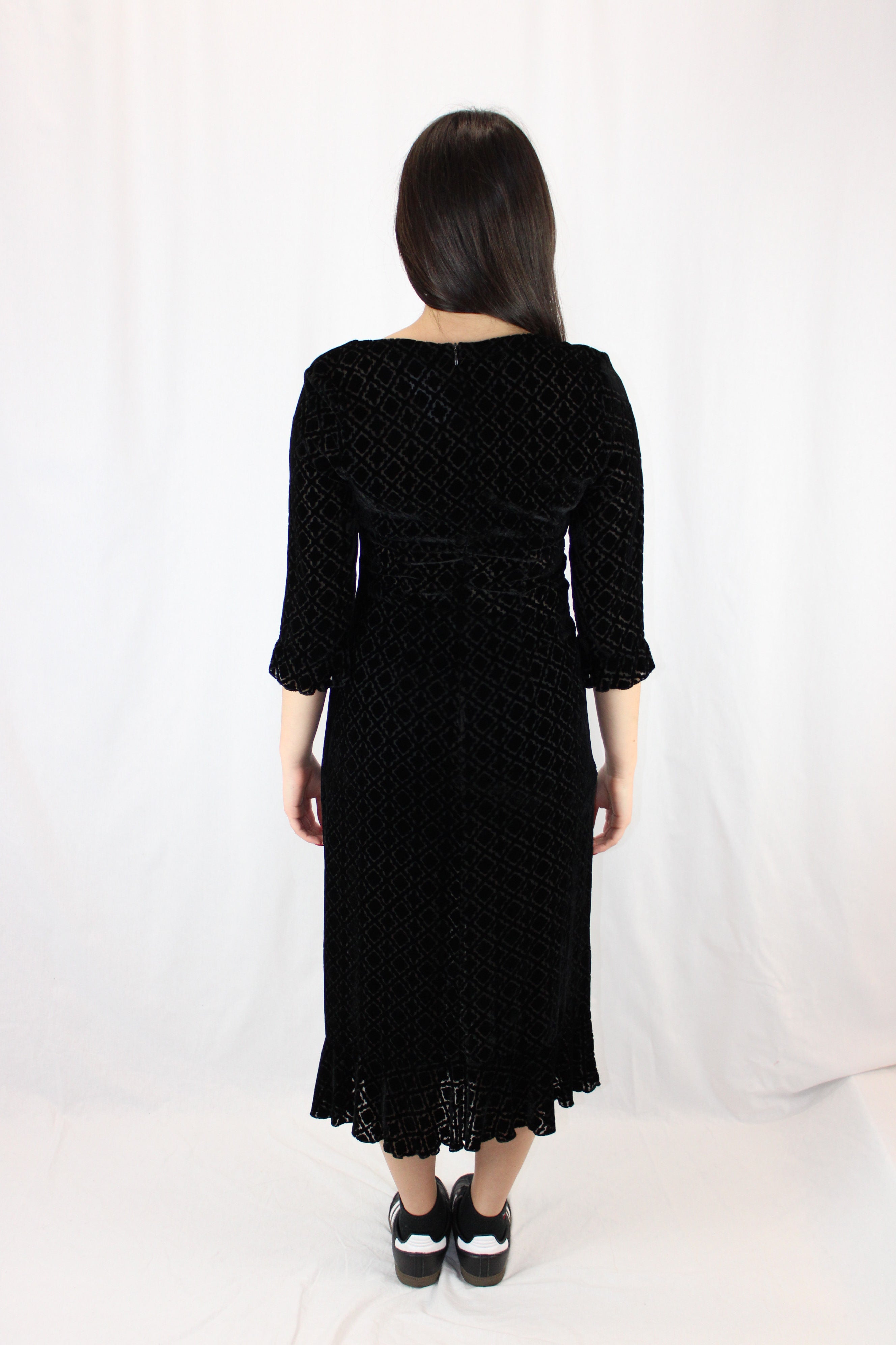 Maestro - Silk Velvet Midi Dress