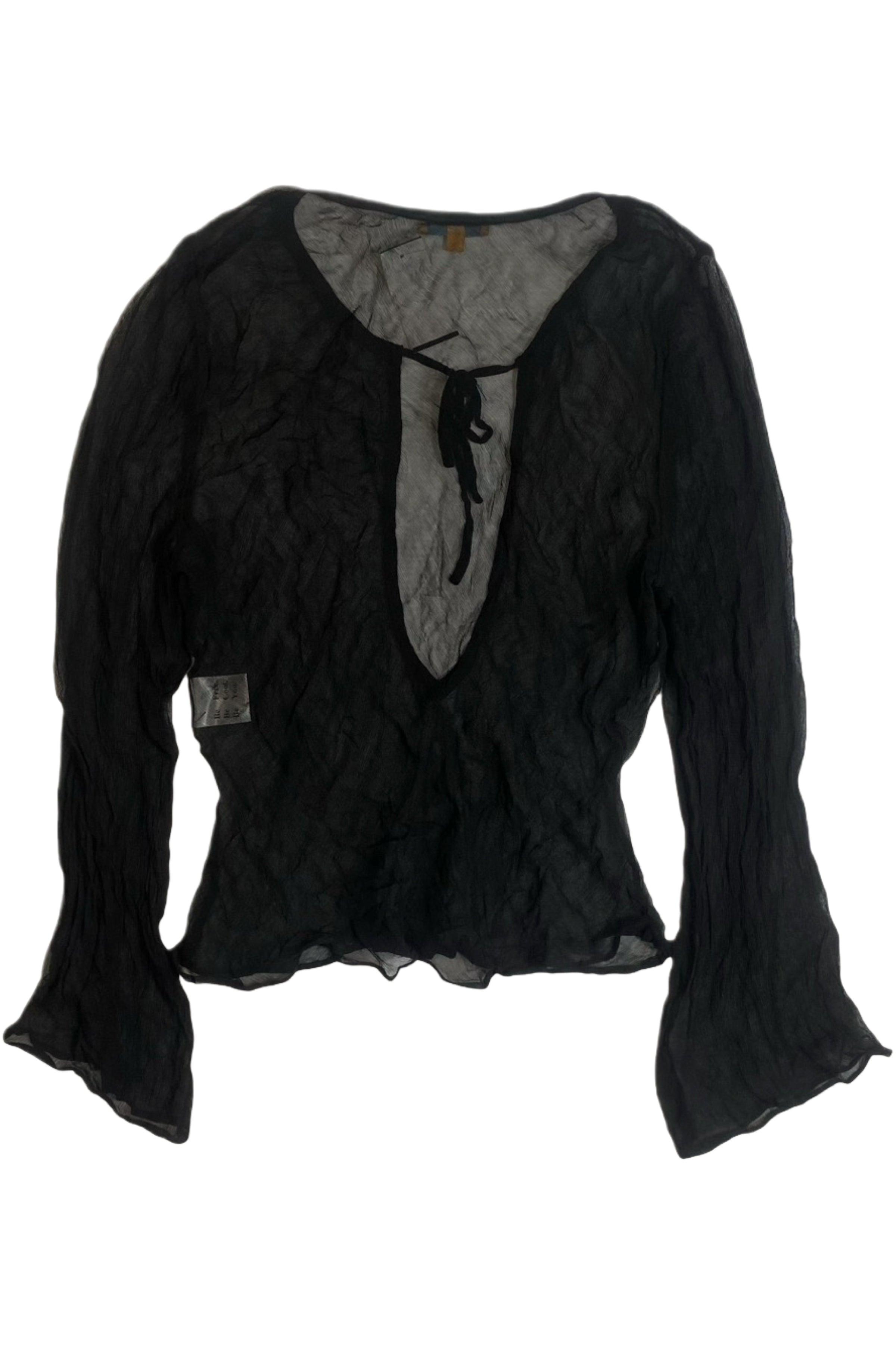VRG GRL - Flowy Sheer Long Sleeve Top