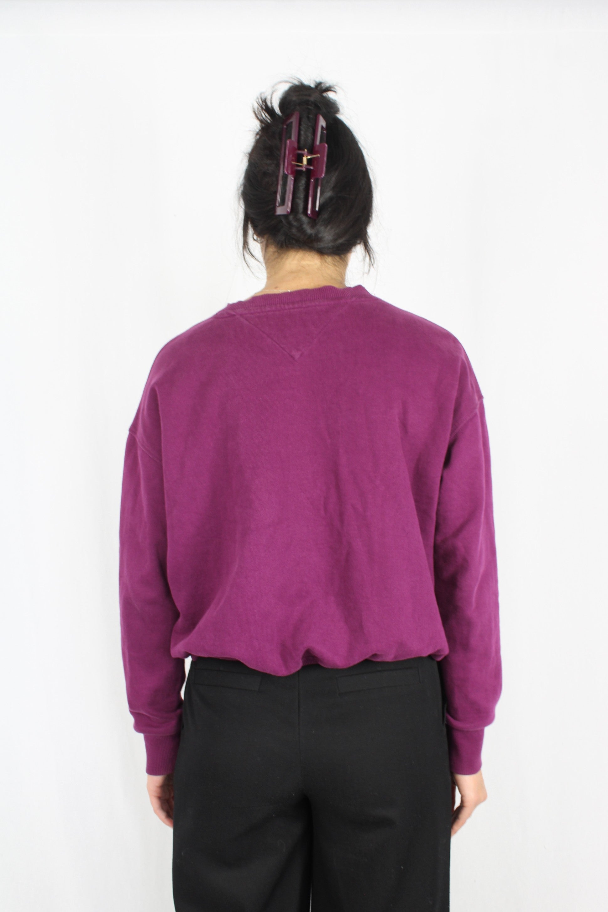 Tommy Jeans - Burgundy Logo Crewneck