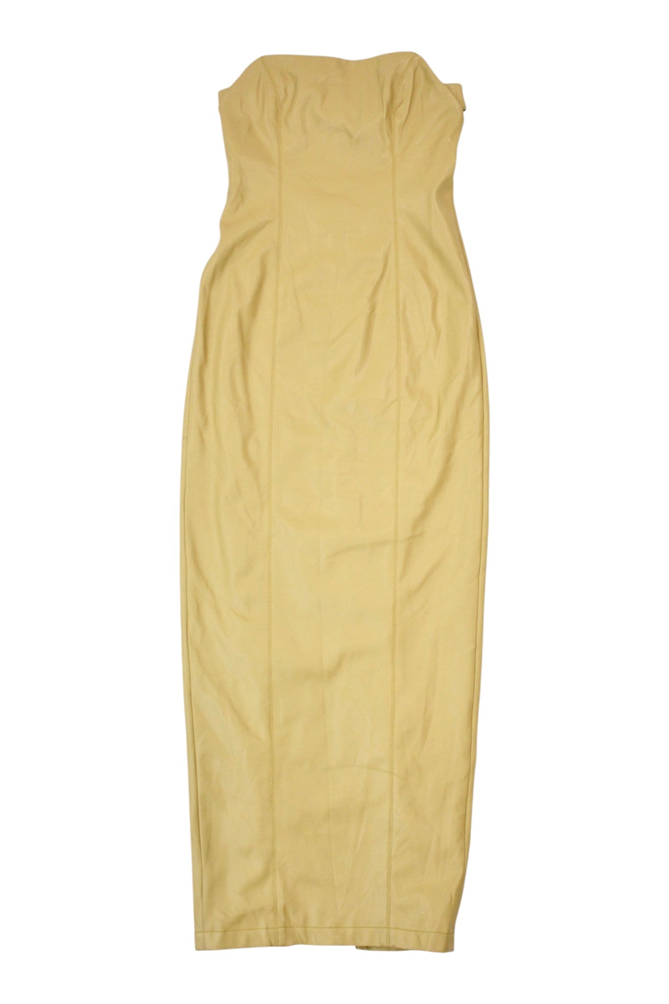 Camila Coelho - Strapless Pleather Midi Dress