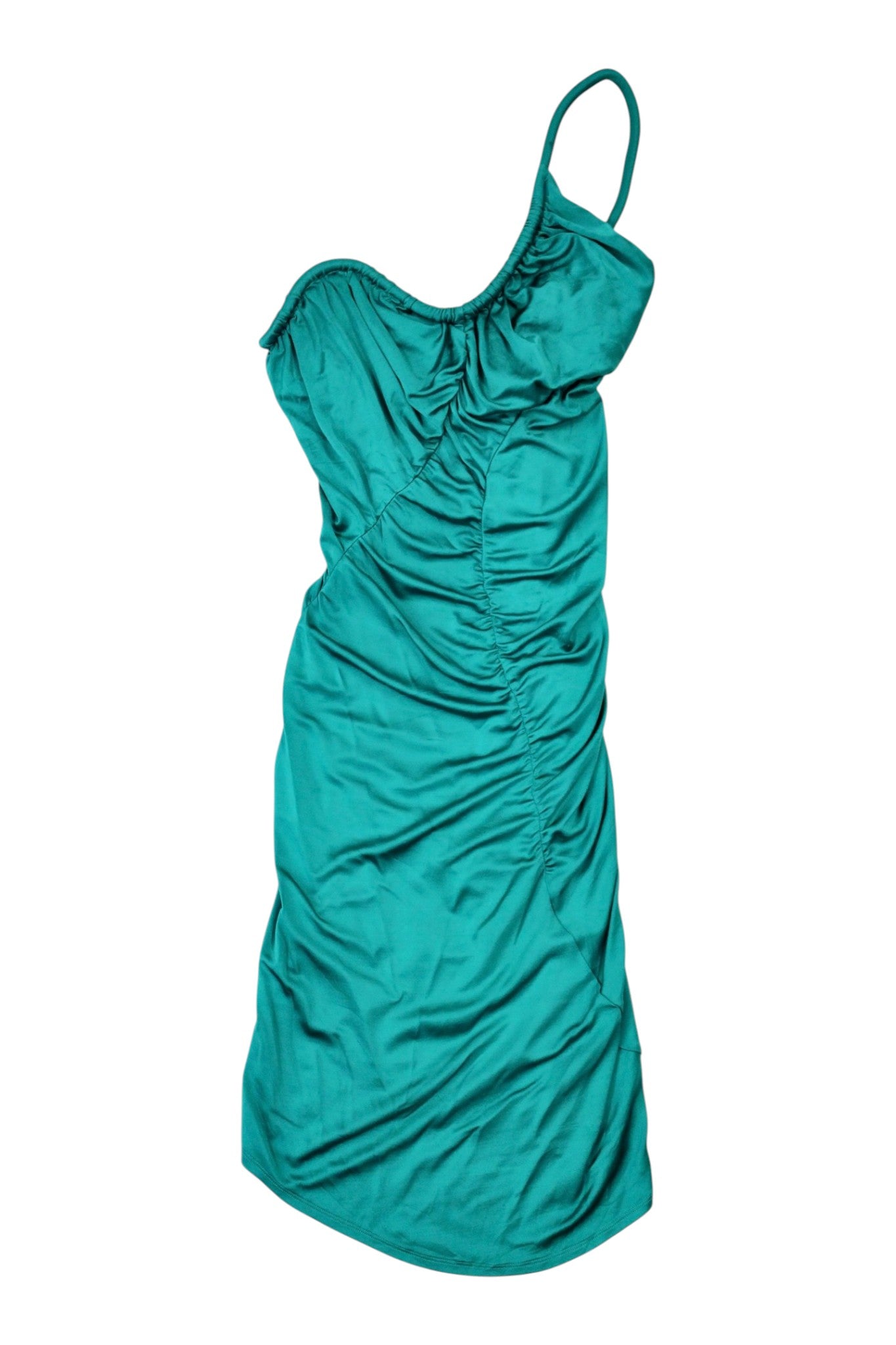 Et Ochs - Asymmetrical Gather Midi Dress