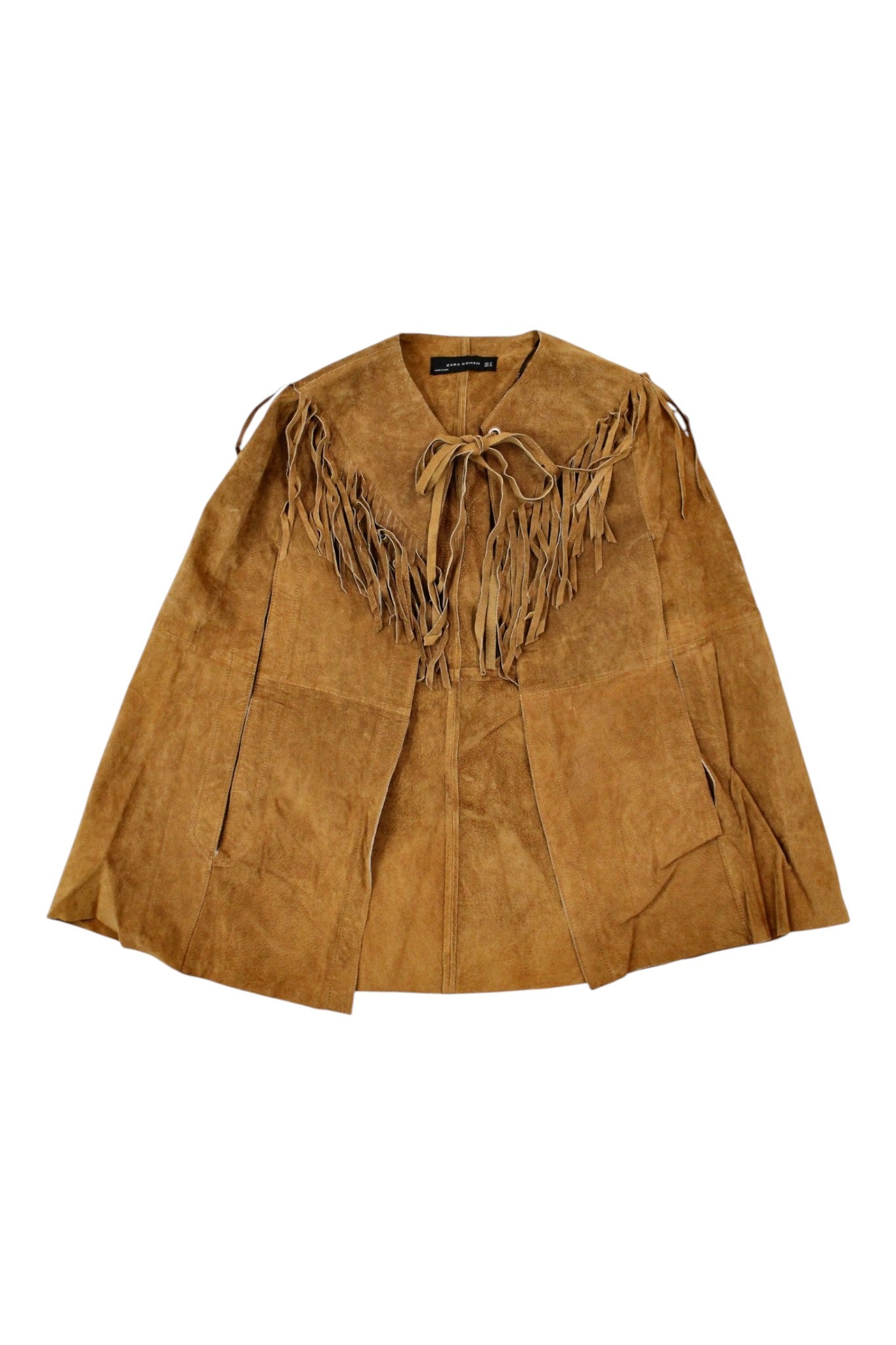 Zara Woman - Suede Fringed Cape