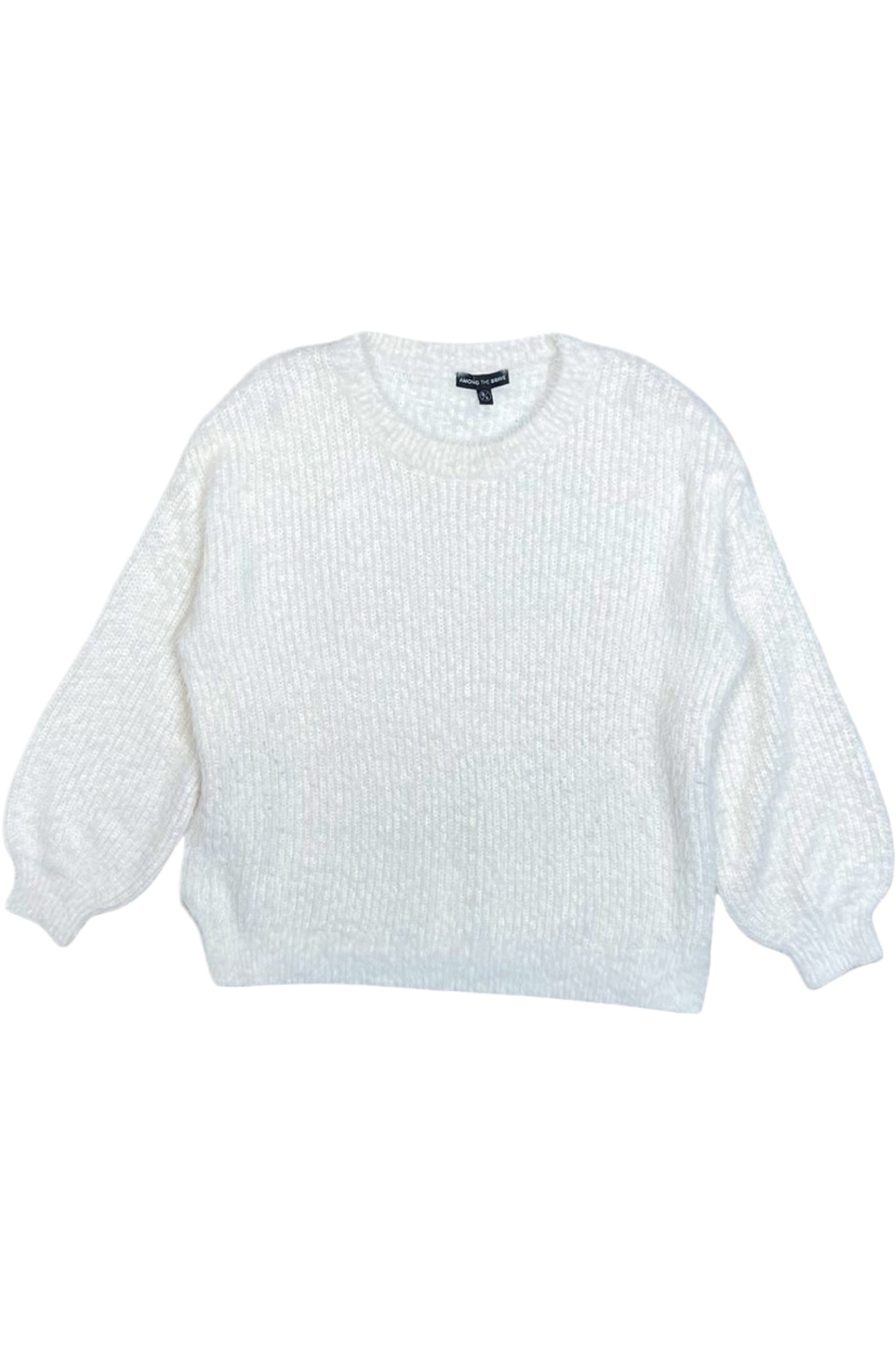 Fluffy knit sweater