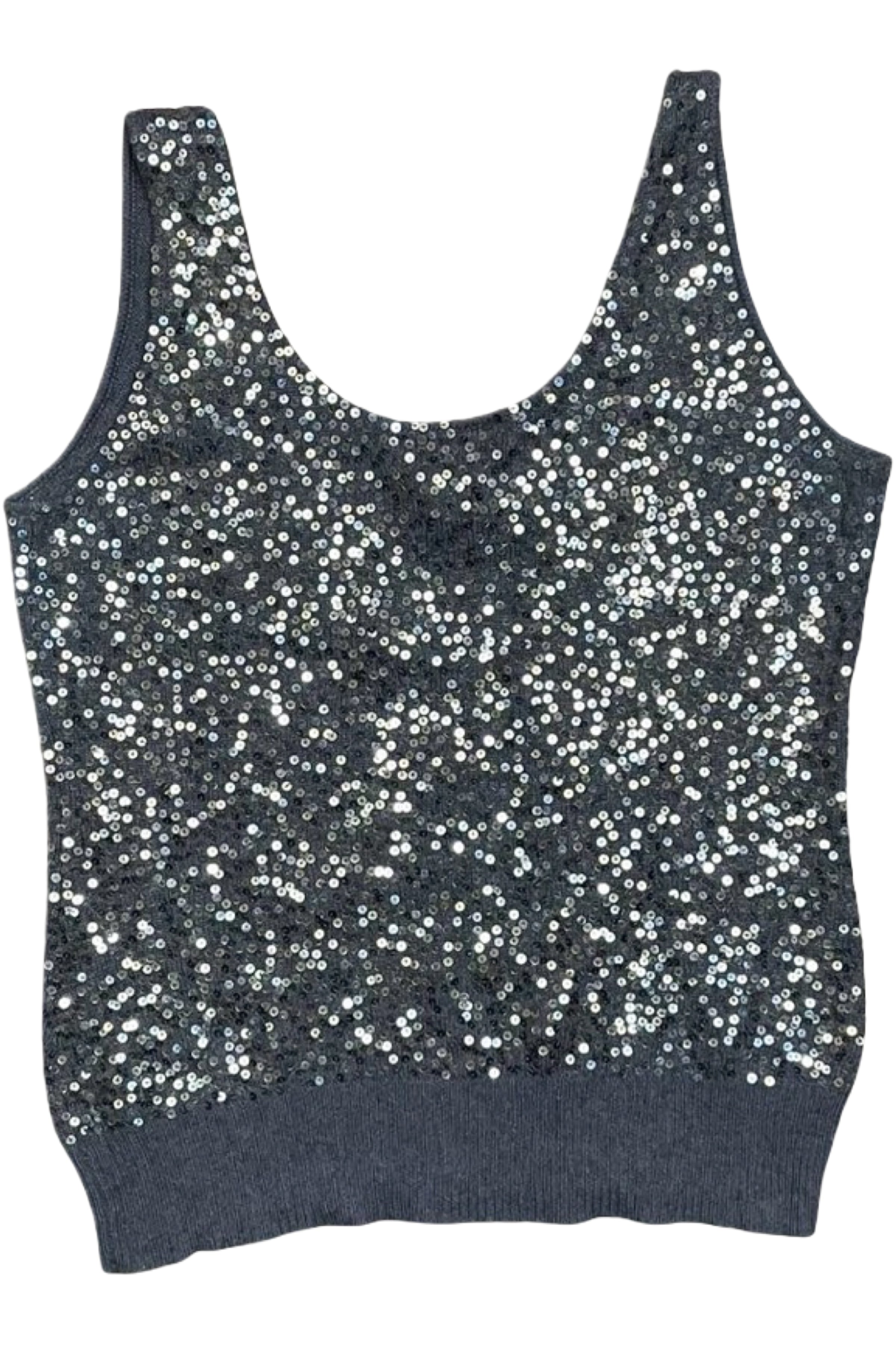 Silk Cashmere Sequin Singlet