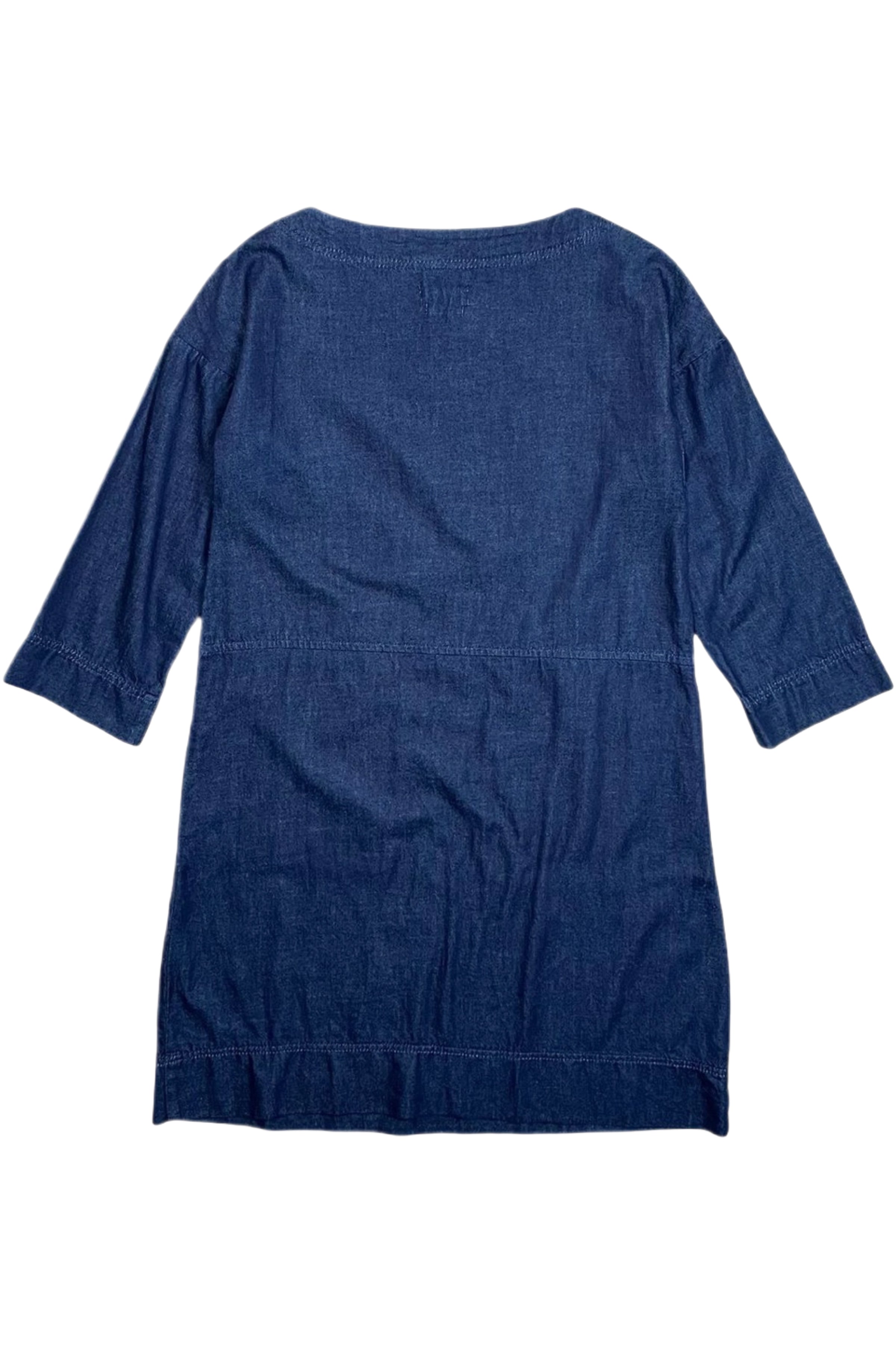 Dark Denim Oversize Midi Dress Big Pockets