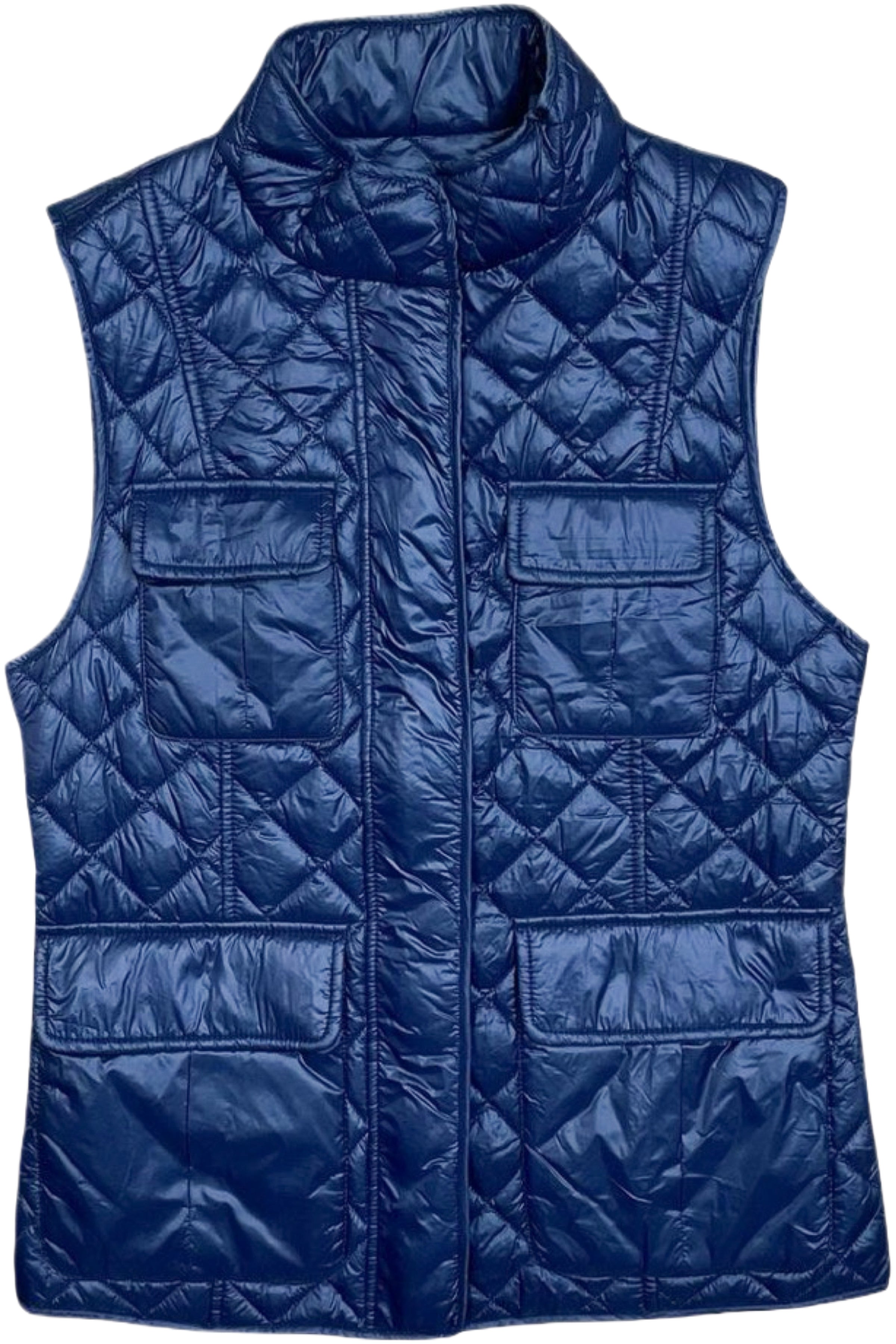 Quilted Navy Vest