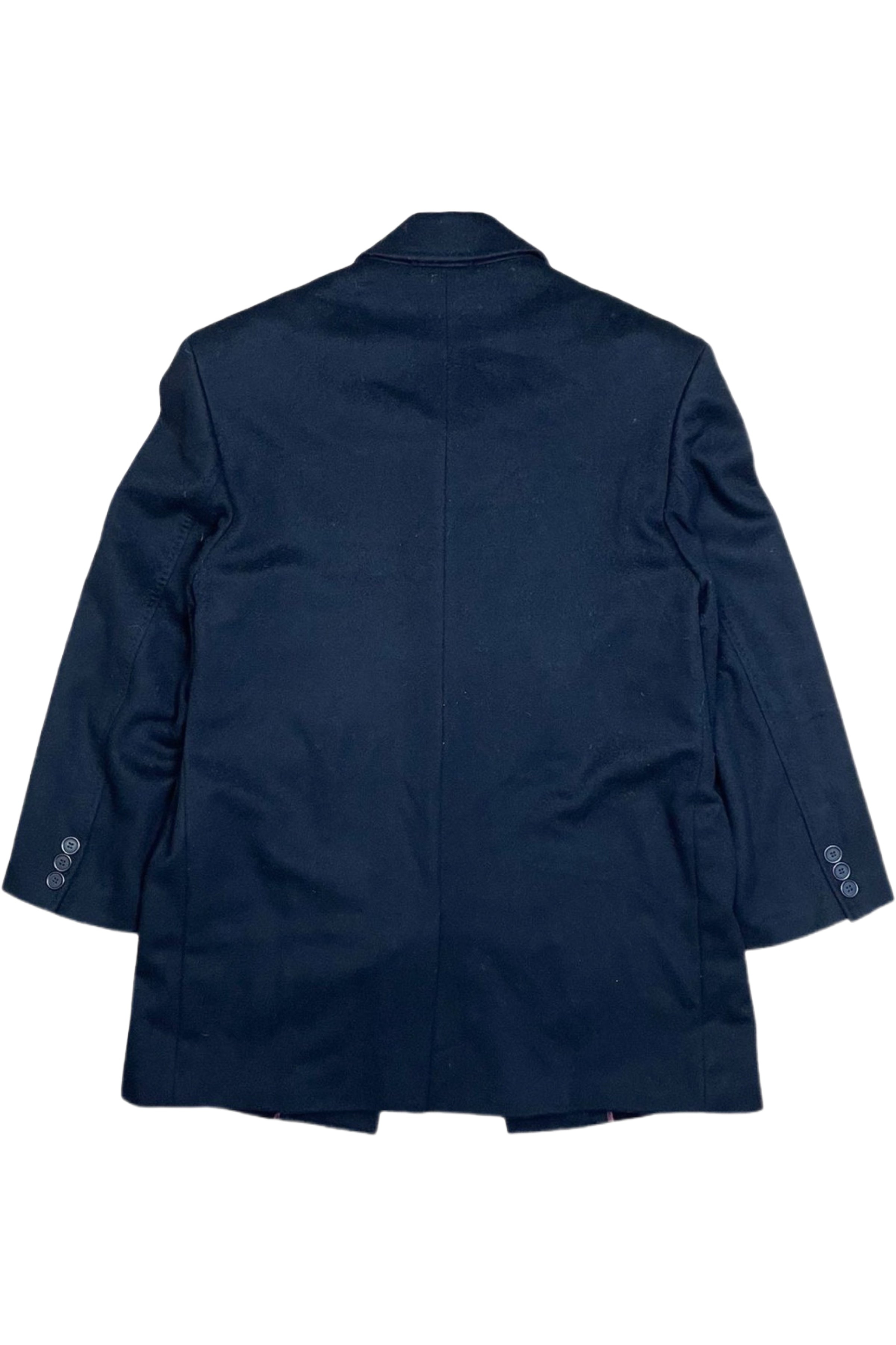 Cashmere Blend Lined Coat Hidden Buttons