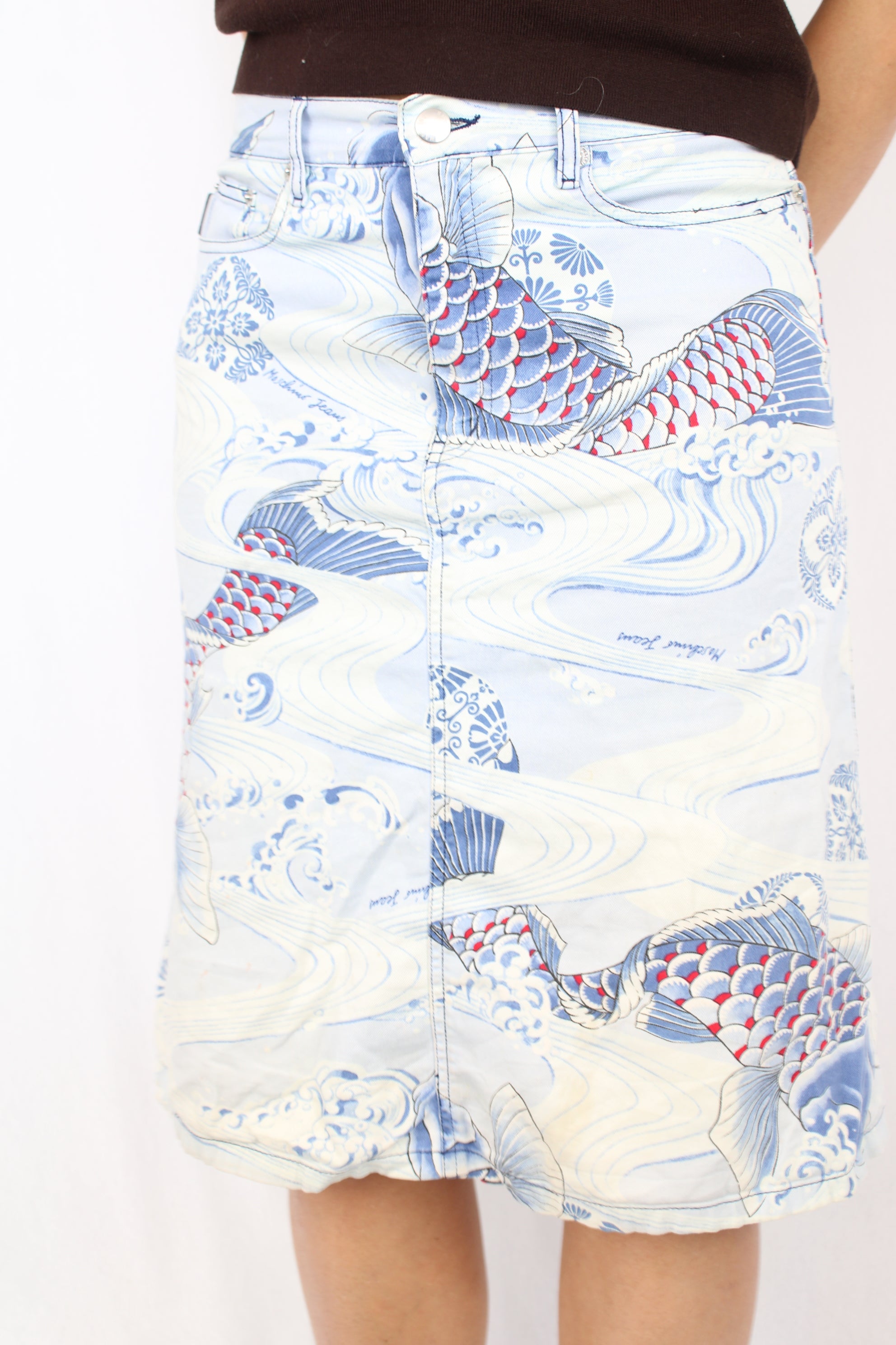 Moschino Jeans - Koi Fish Midi Skirt