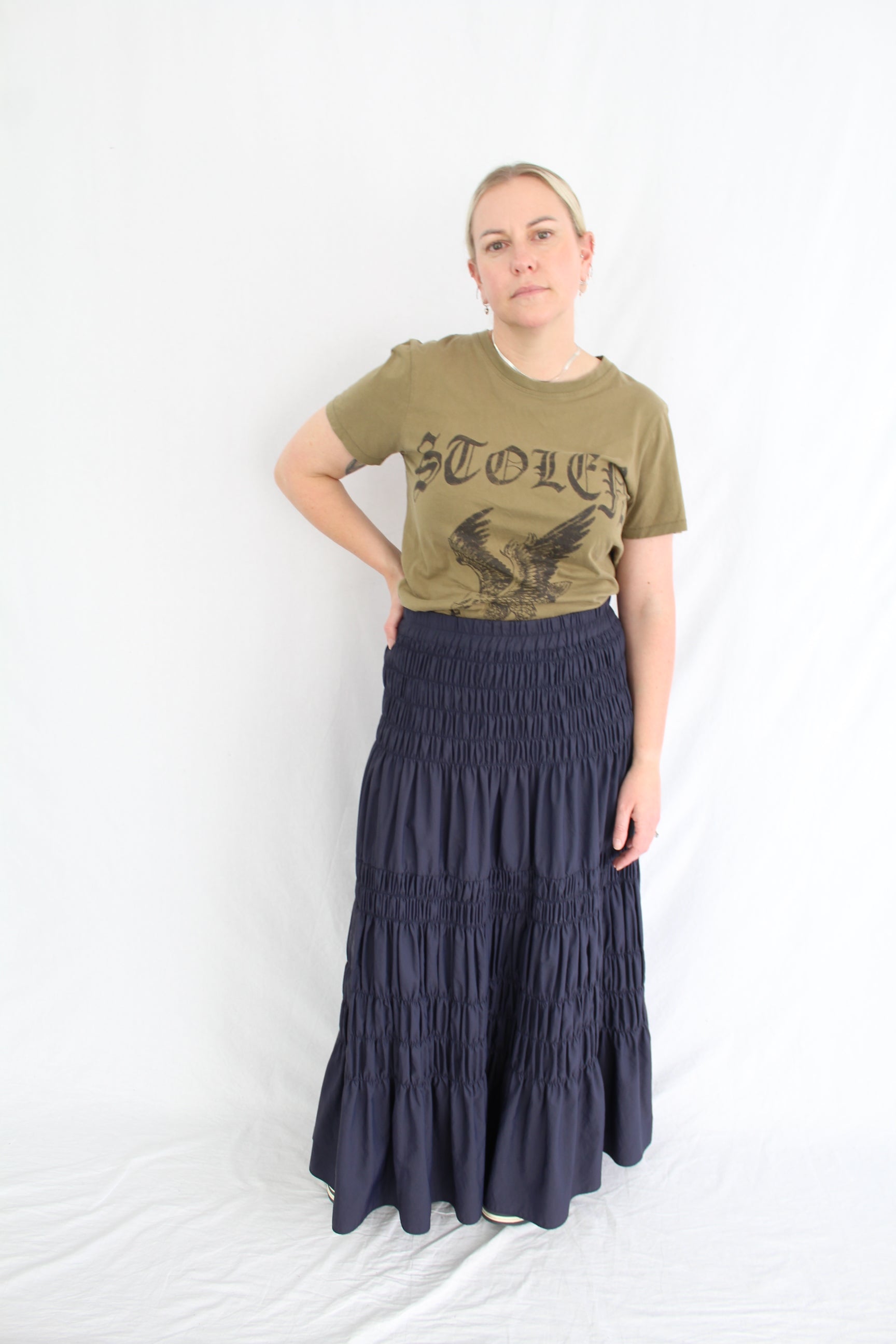 Moochi - Shirred Maxi Skirt