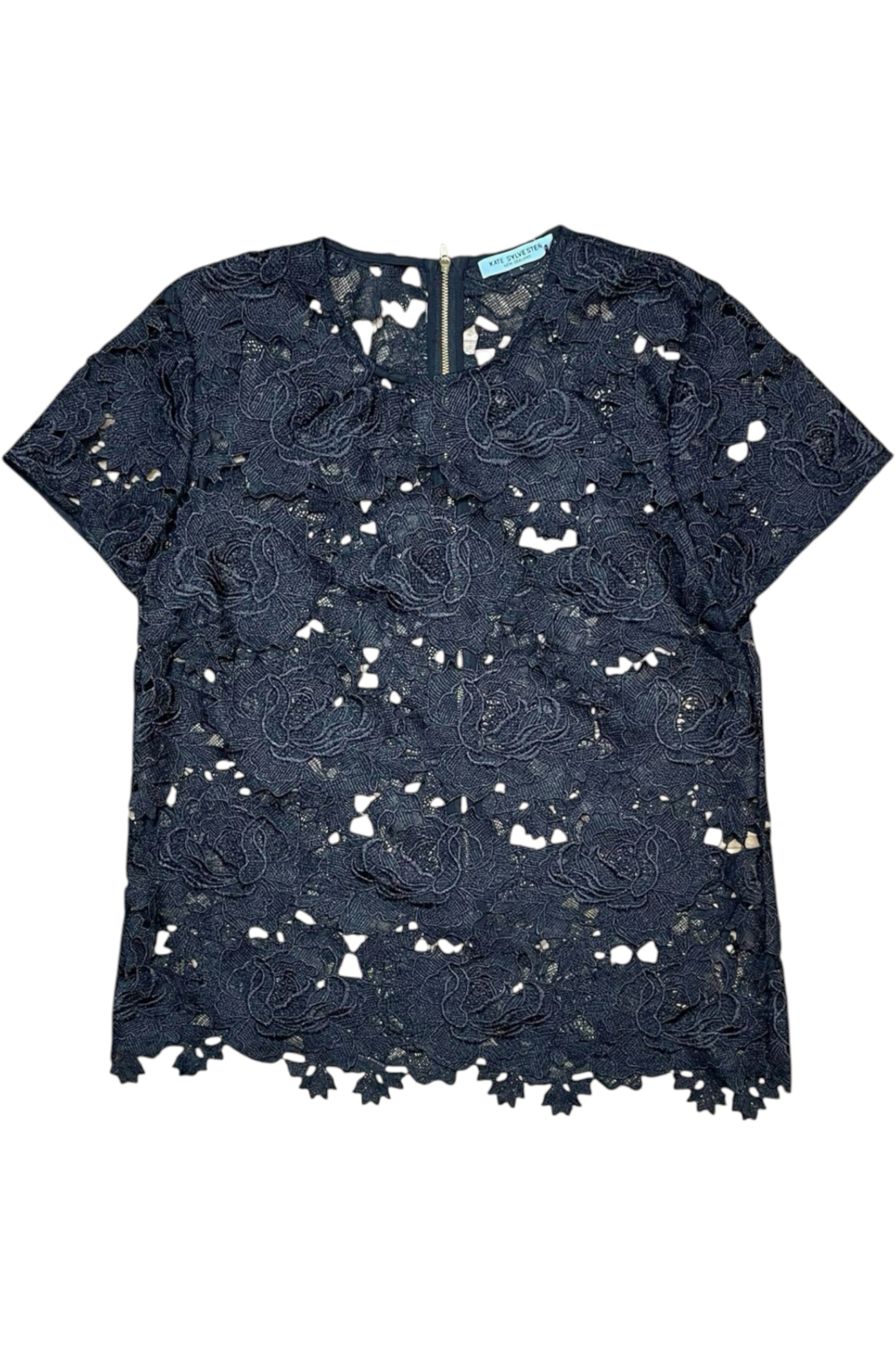 Kate Sylvester - Lace Embroidered Short Sleeve