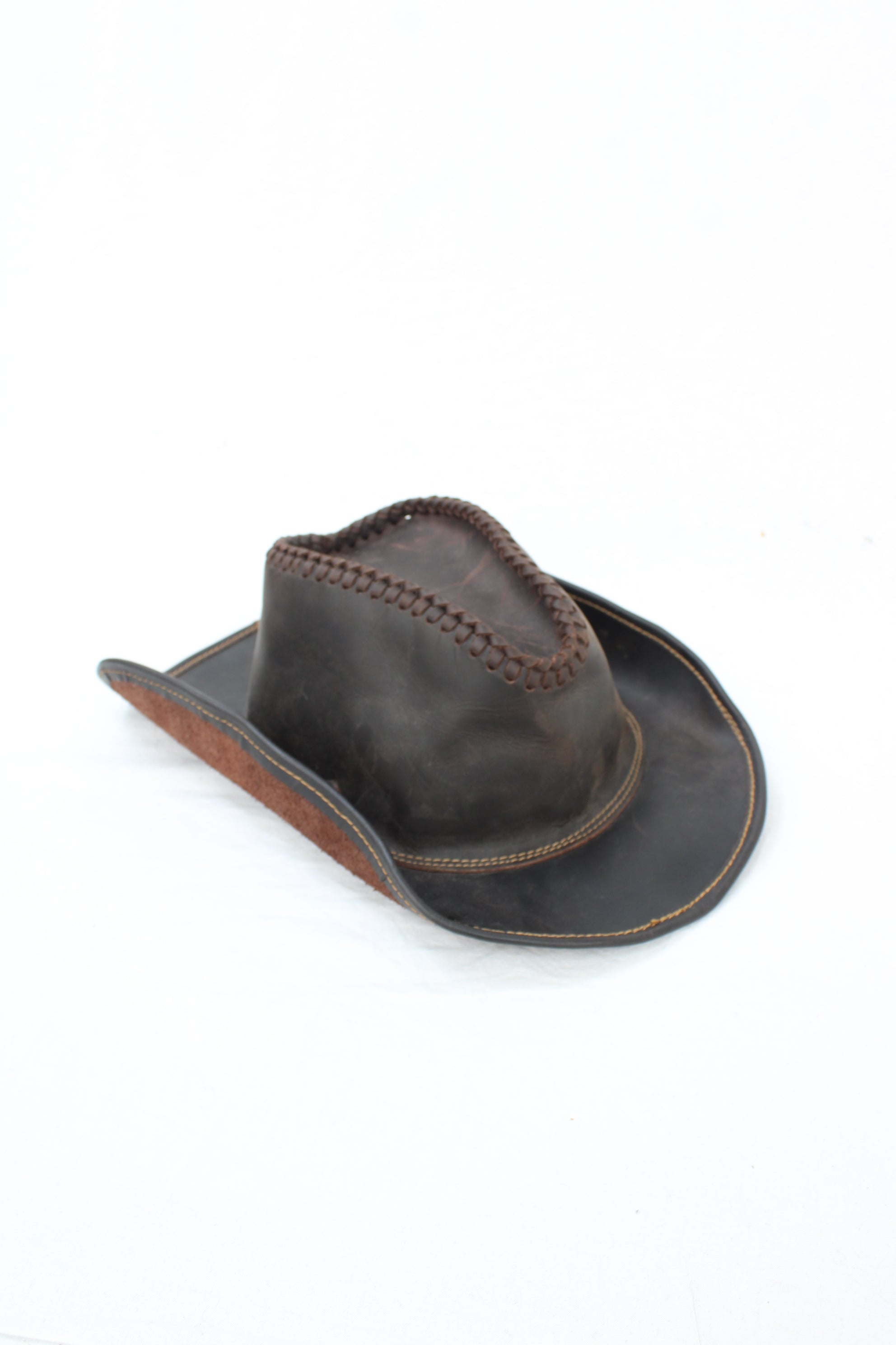 Thick Leather Cowboy Hat