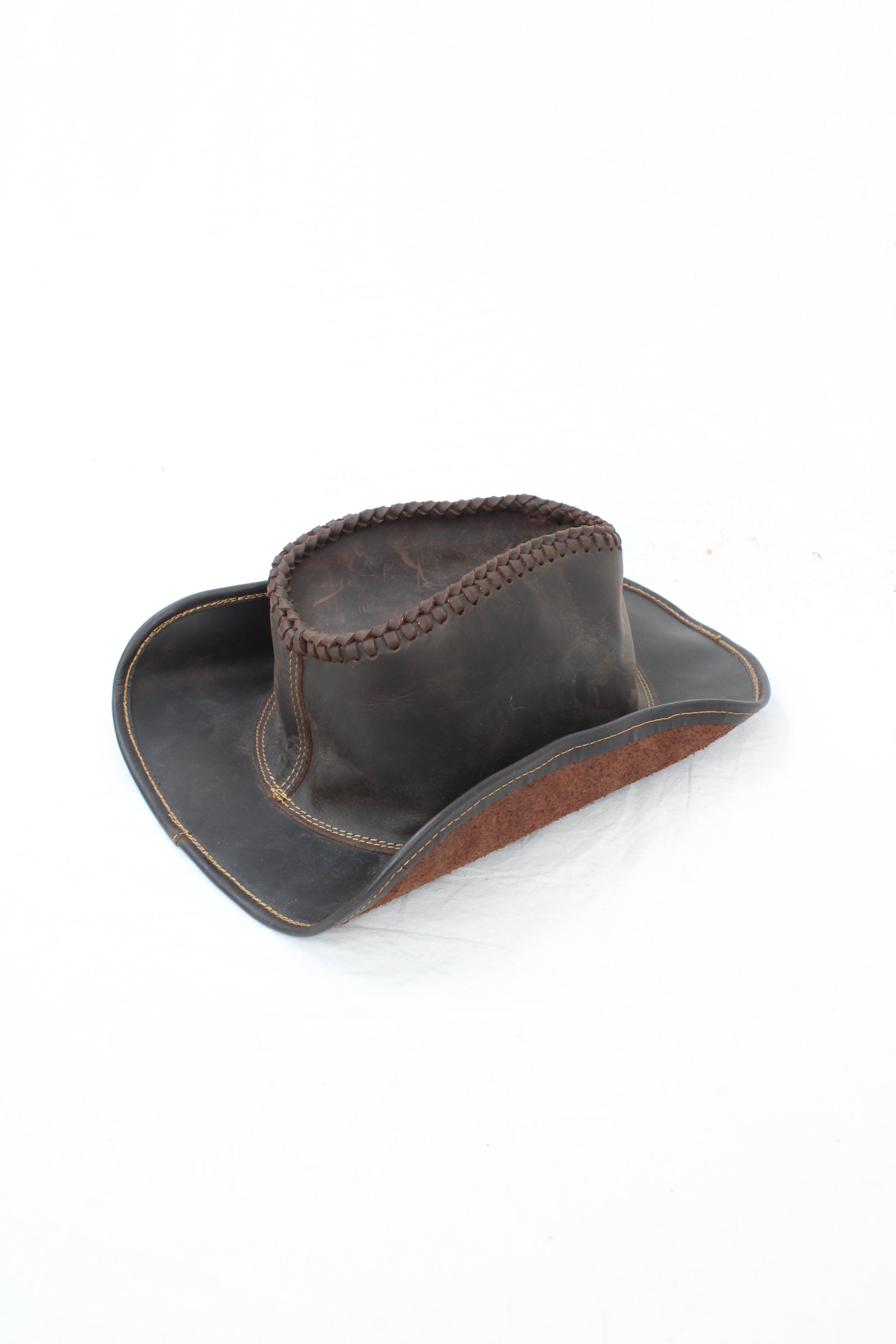 Thick Leather Cowboy Hat