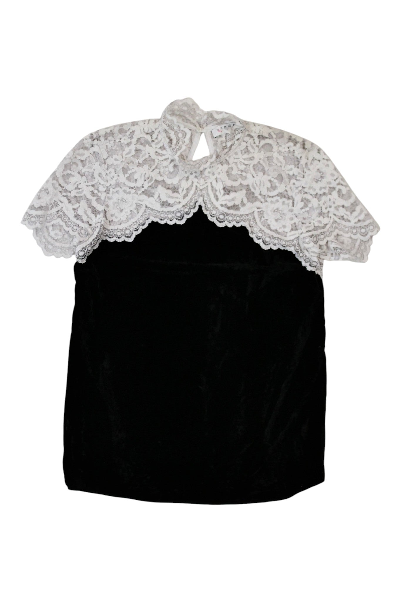 Sandro - Lace & Velvet Top
