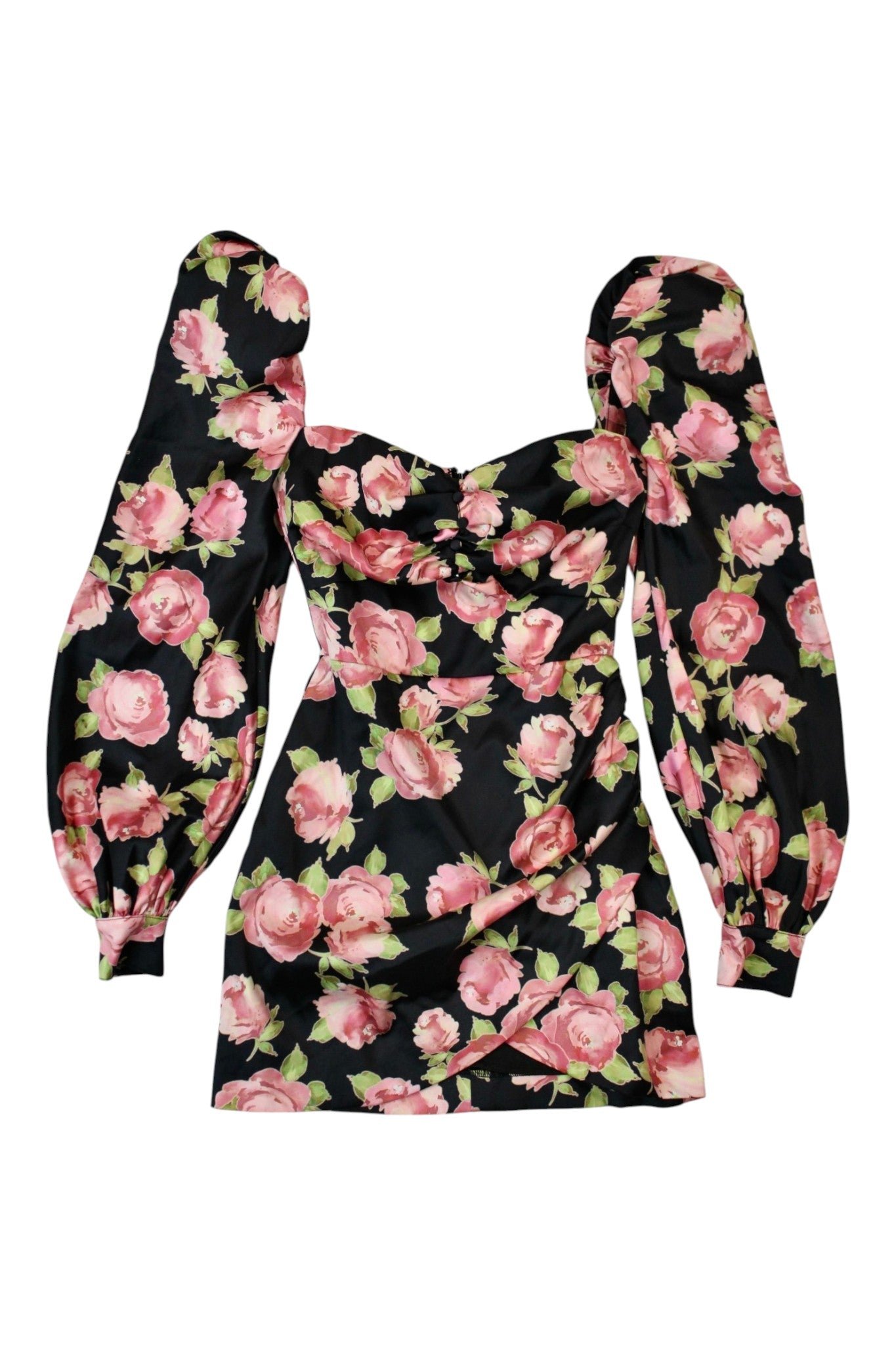 House of CB London - Satin Floral Mini Dress
