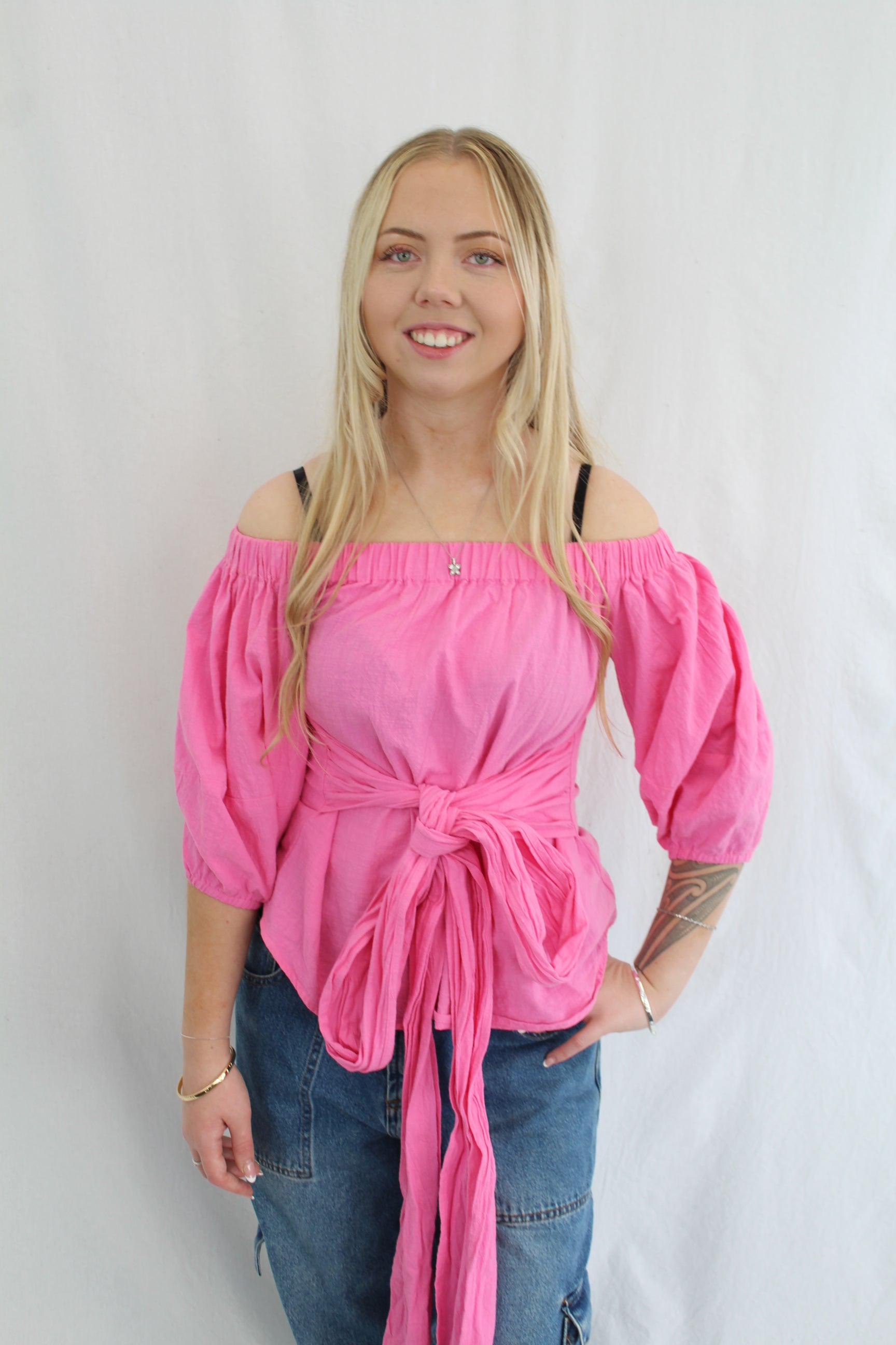 Ruby - Linen Off The Shoulder Top