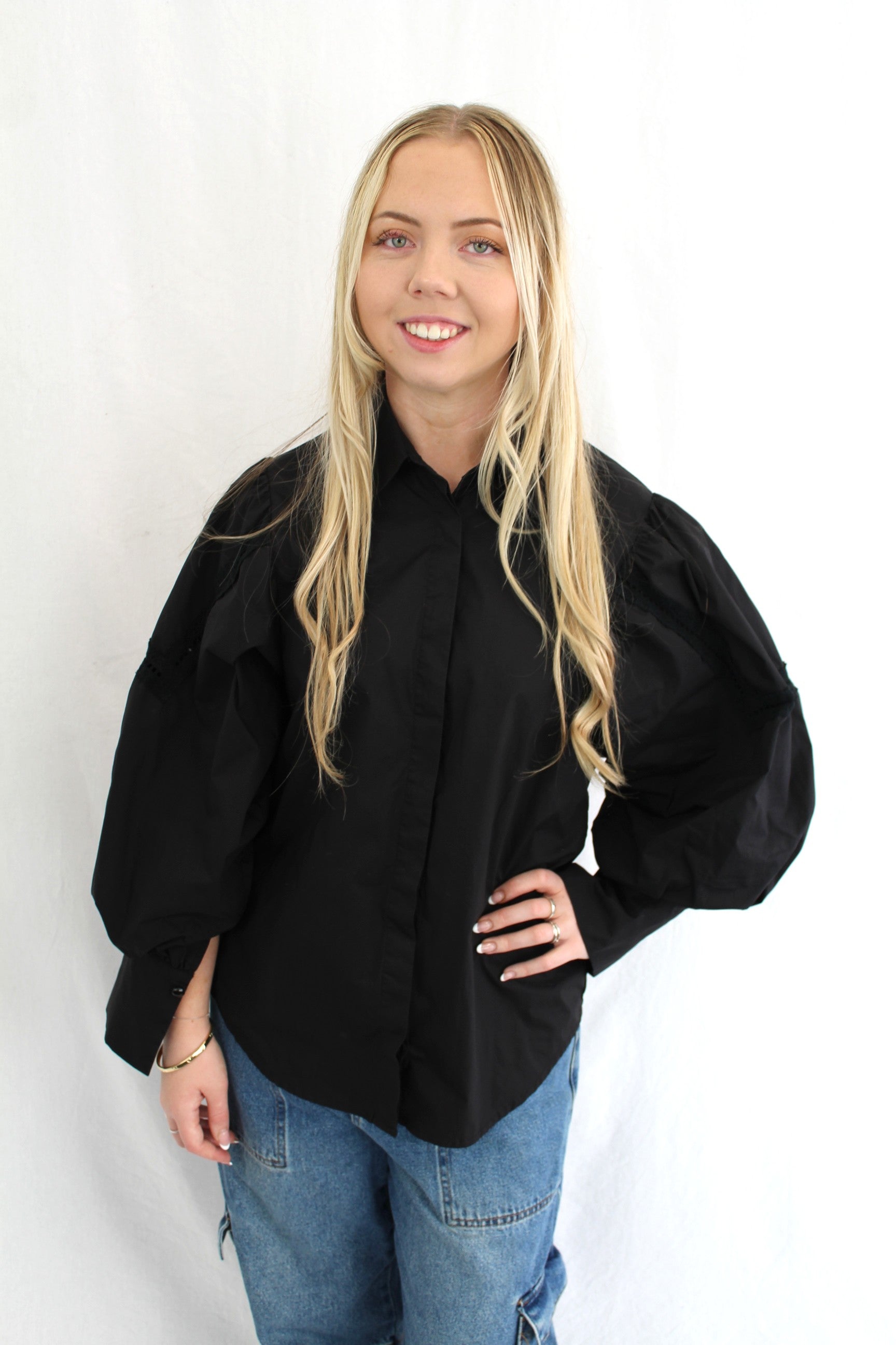 COOP. - Lace Trim Long Sleeve