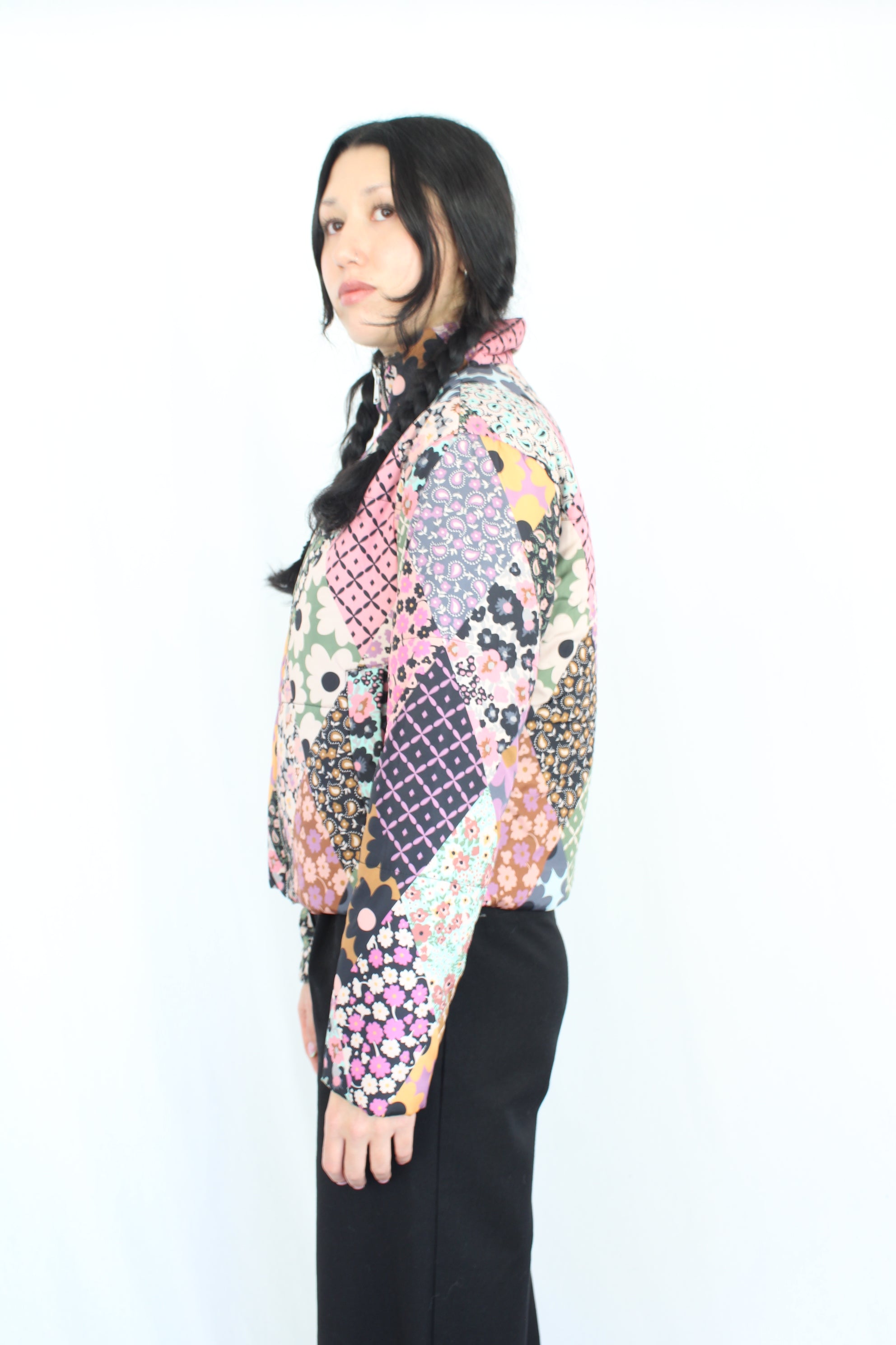 Violet Romance - Patchwork Puffer Jacket