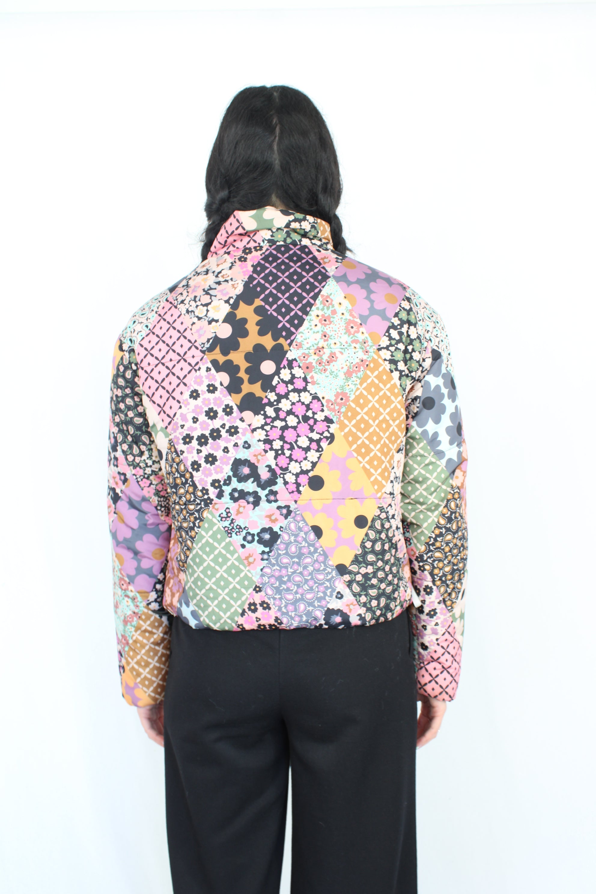 Violet Romance - Patchwork Puffer Jacket