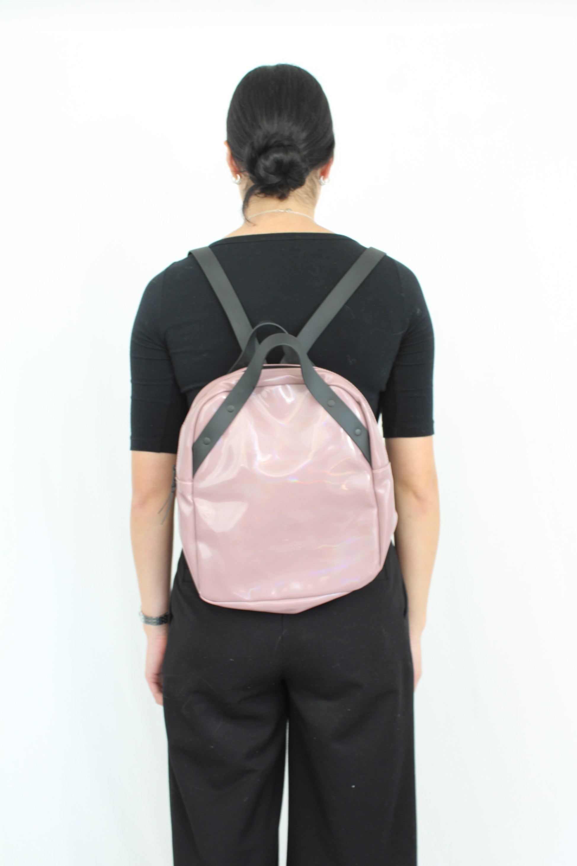 Rains - Pink Vinyl Backpack