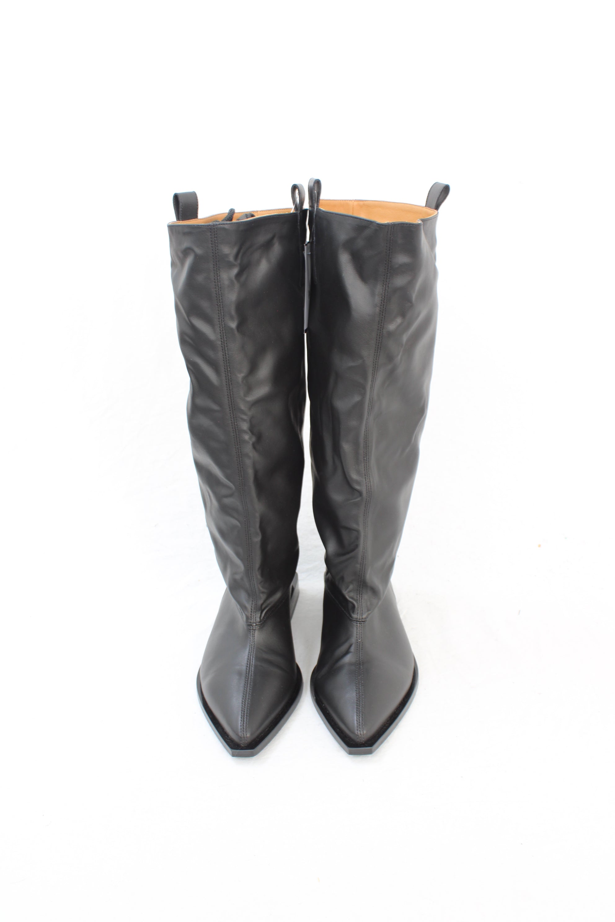Ganni - Slouchy Leather Boots